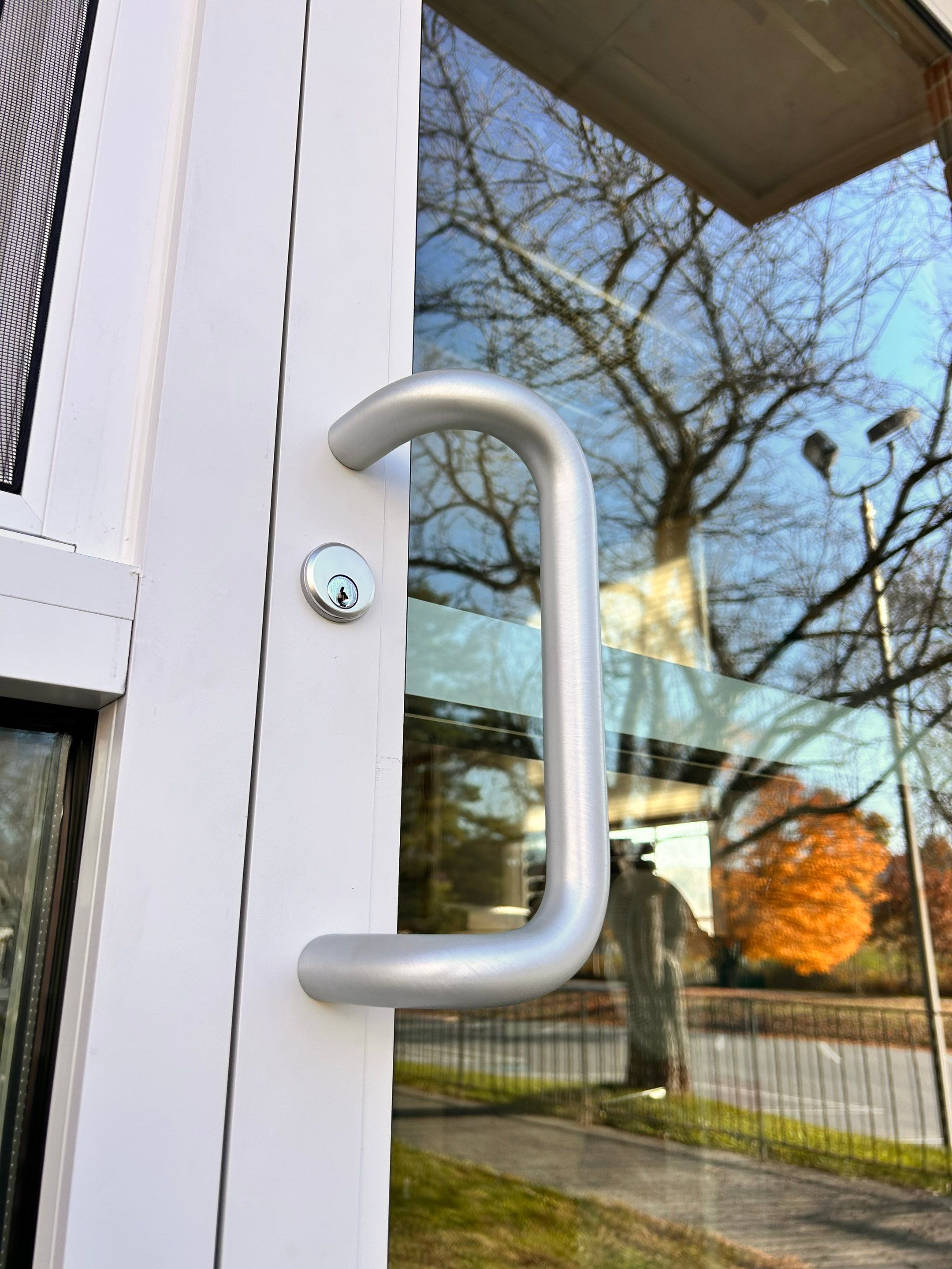 Vernon Town Hall - Commercial Door w/Sidelight and Single-Hung Window by Cheshire Glass Company
