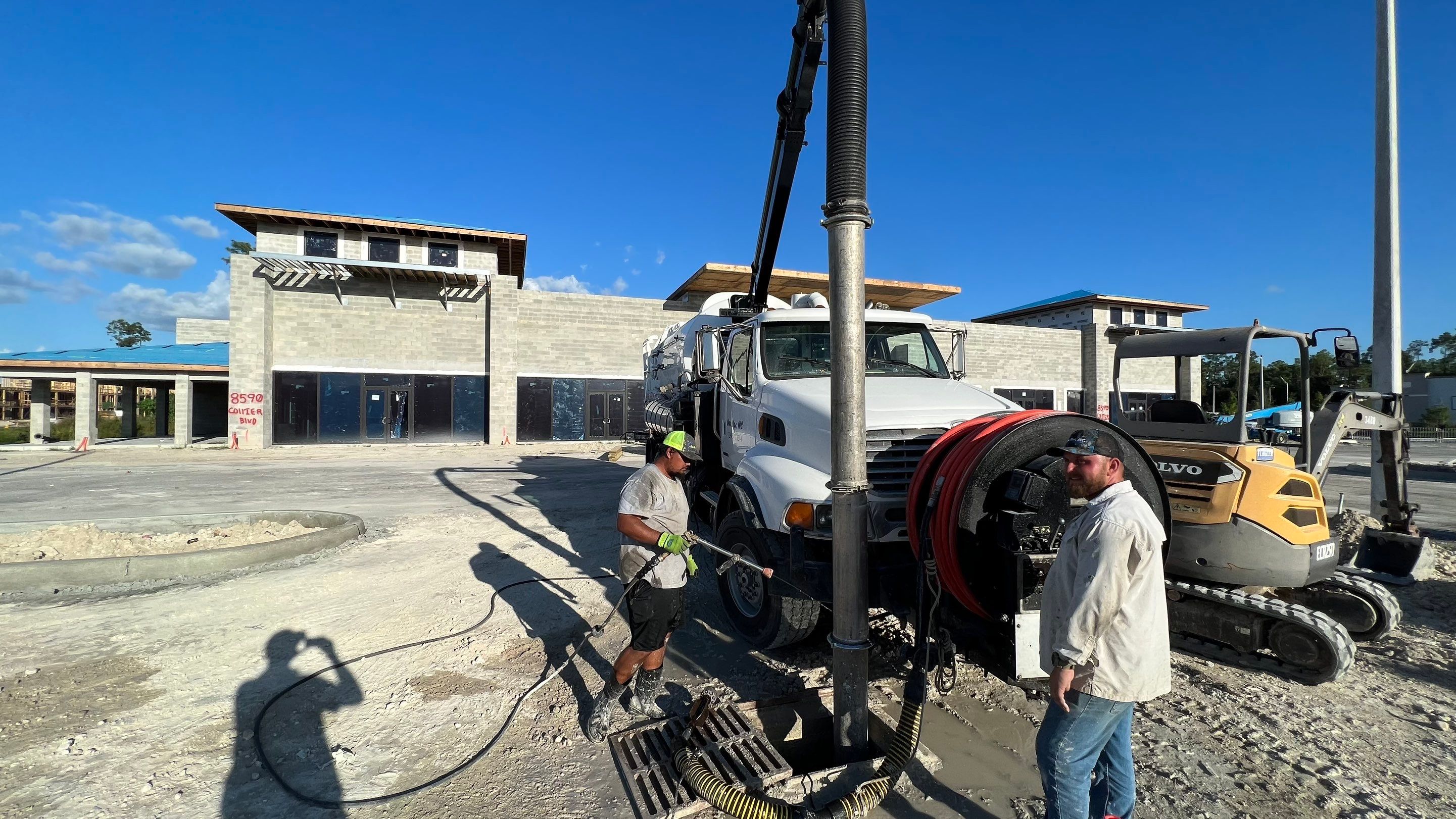 New Construction Storm Drain System Cleaning by APS Power & Water