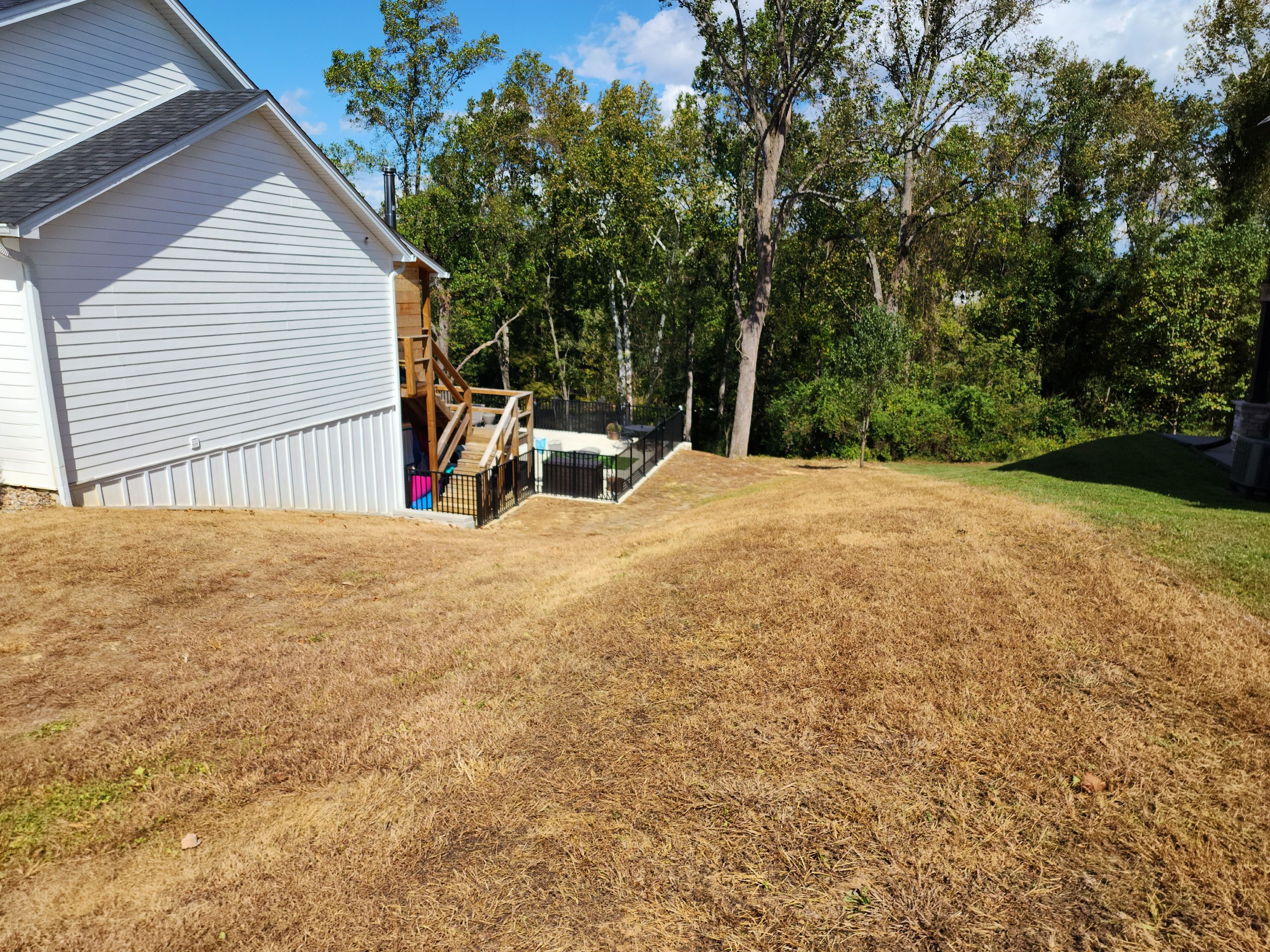 Sod Installation using Fescue Sod by GrassBusters, Inc.
