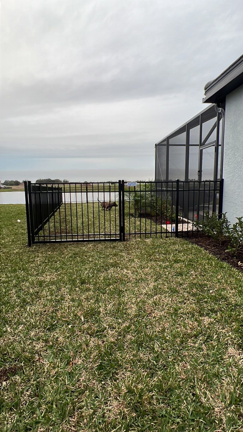 Aluminum Fence Installation using Black 3 Rail Aluminum Fence by Asap fence and gates, LLC