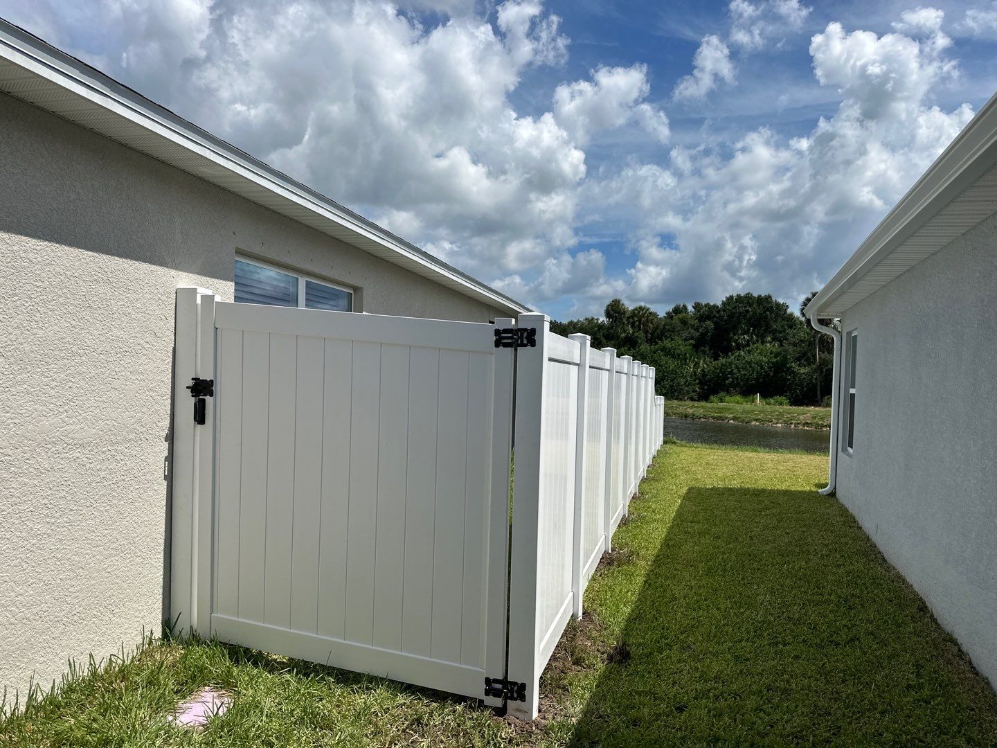 Vinyl Fence Installation using White Vinyl Privacy and 3 Rail Aluminum Fence  by Asap fence and gates, LLC