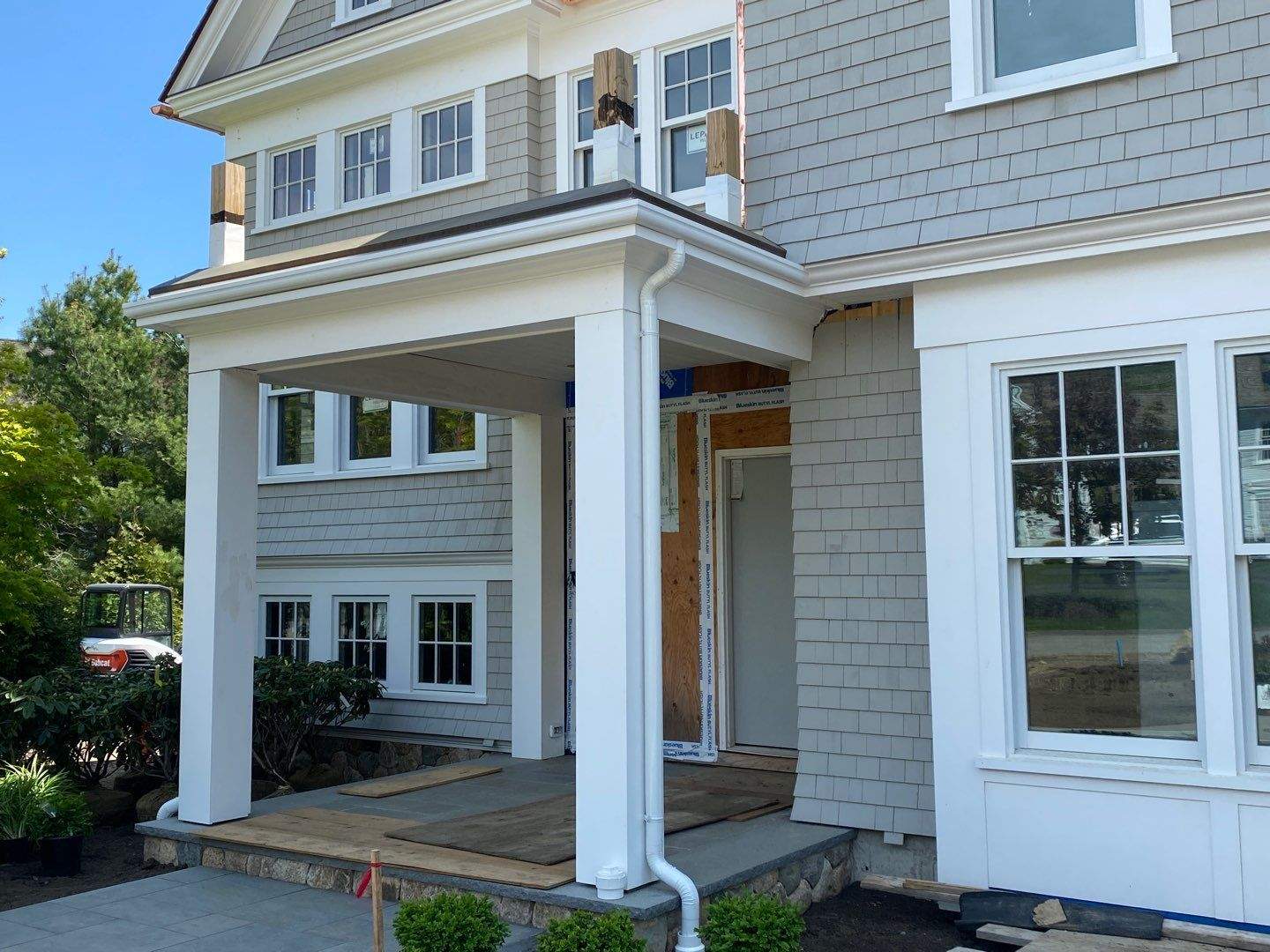 Gutter Installation using 6" Half Round Copper and Fiberglass Gutters in Duxbury, MA by Gutter Pro Enterprises