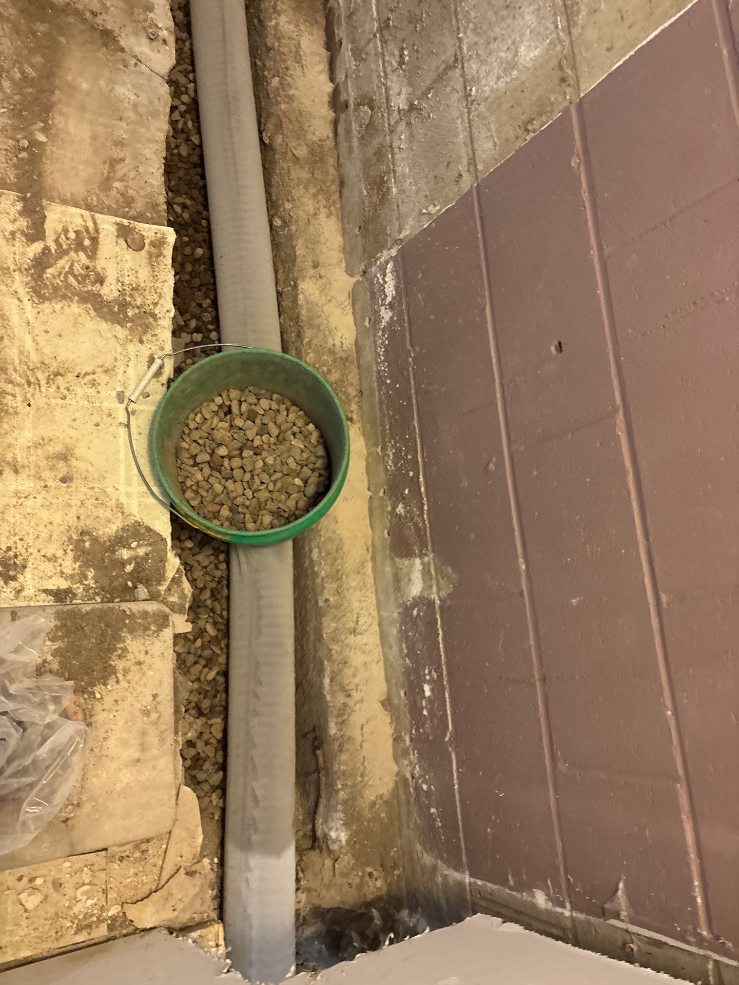 Interior Drain Tile & Buried Discharge in South Minneapolis by Waterproofing Northeast