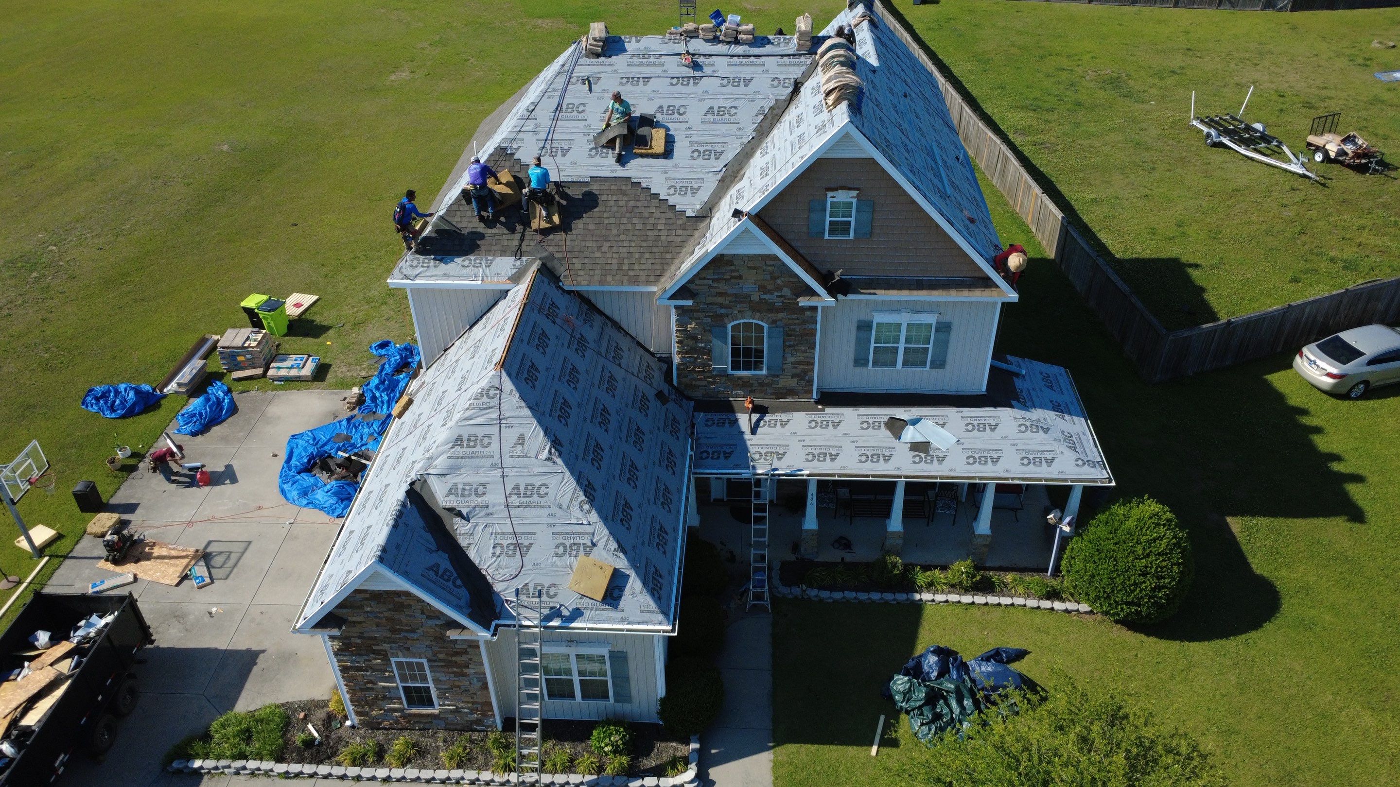 Roof Replacement in Jacksonville, NC using Landmark Weathered Wood by RGR Construction and Roofing, LLC
