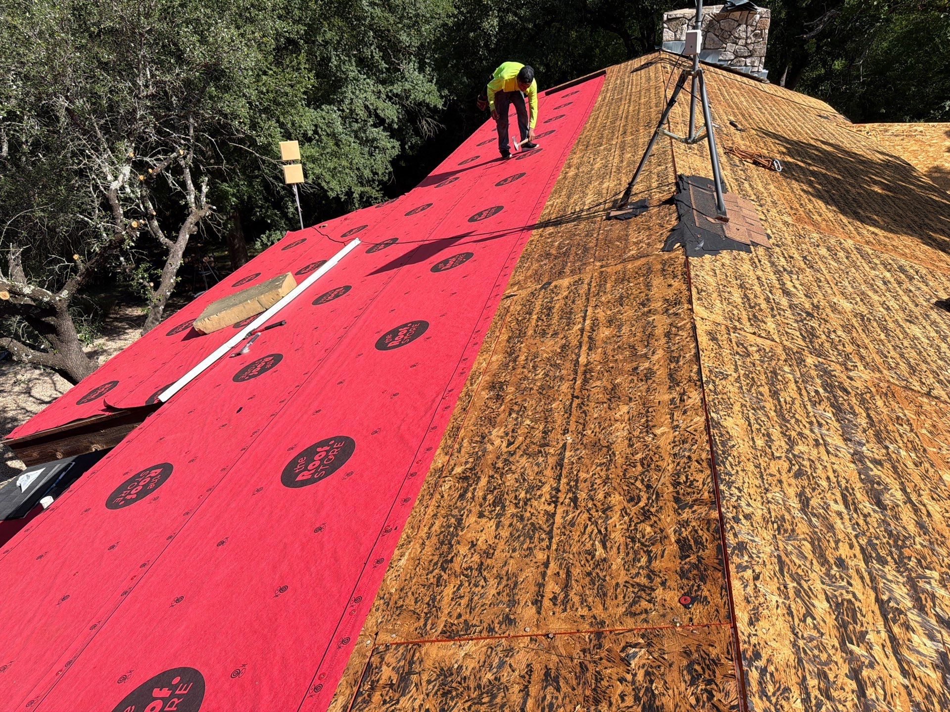 Fort Worth Log Home Roof Replacement and Gutter System Service by Performance 1 Roofing