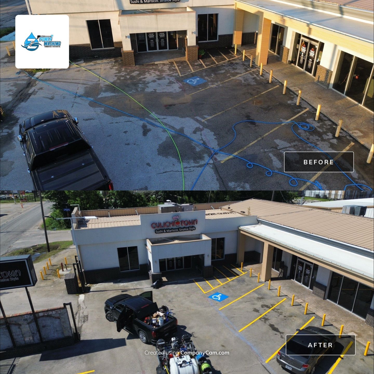 Culichi Town - Parking Lot Striping and Exterior Cleaning
