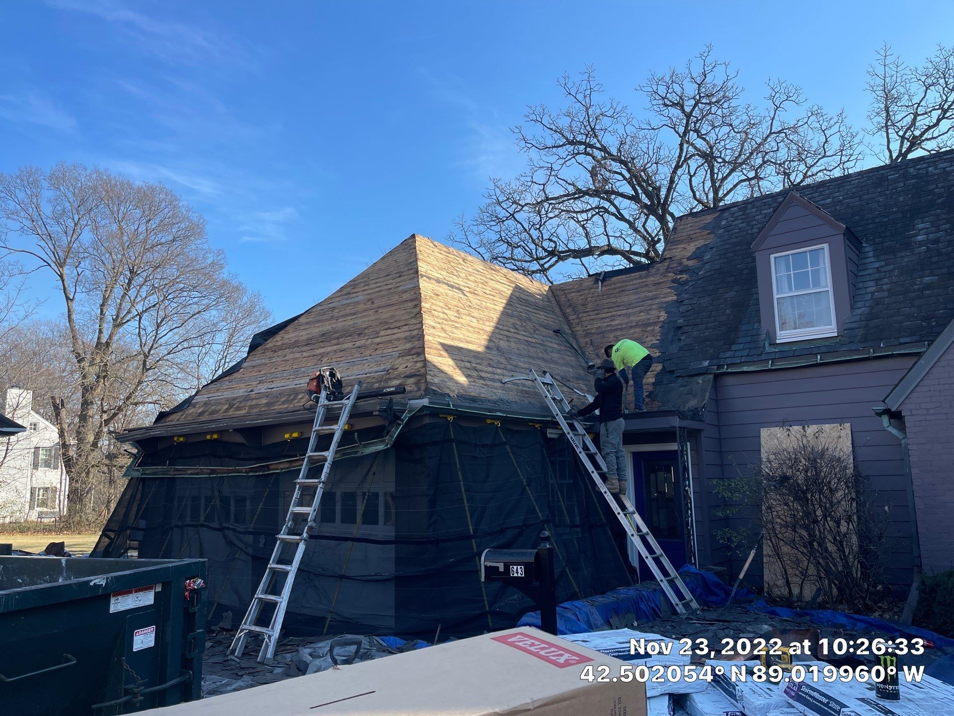 Slate Roof Removal using Atlas Storm Master Slate by Total Exteriors