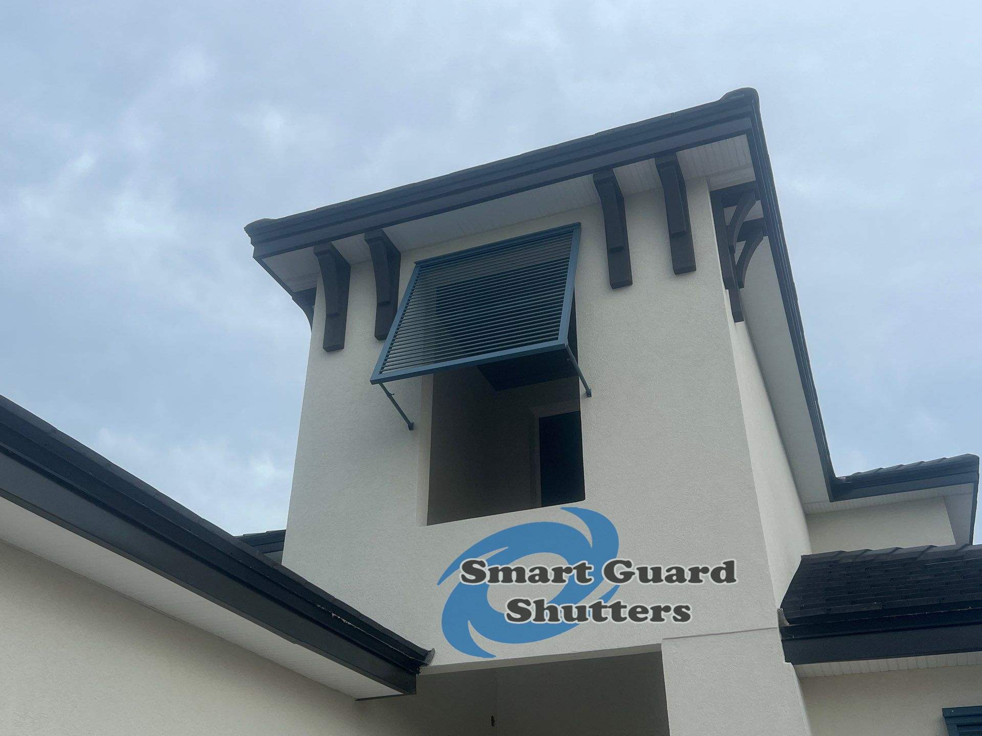 Decorative Bahamas in Military Blue SAT/SM by Smart Guard Shutters