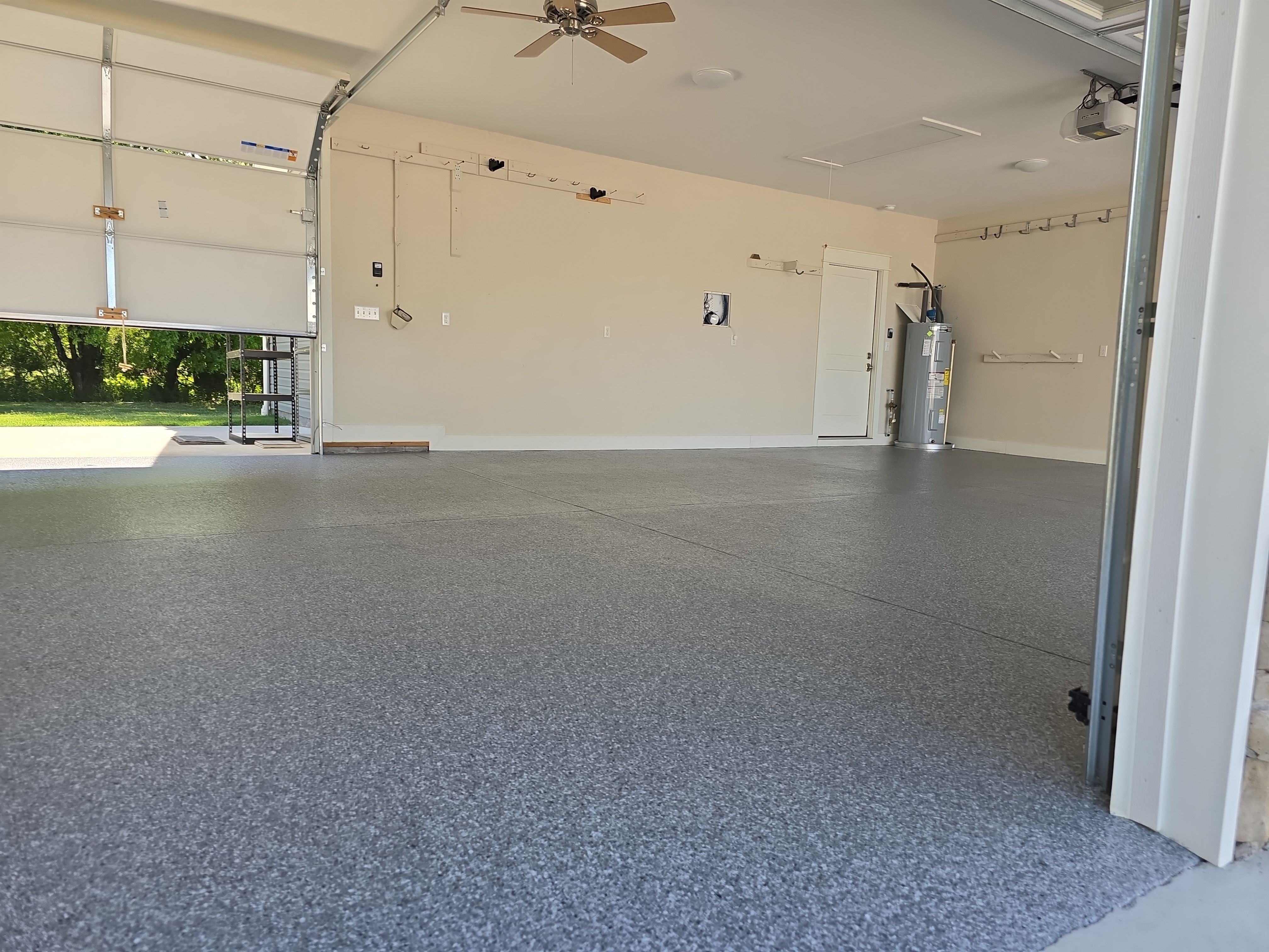 Garage installation using Fog by Elite Floor Solutions