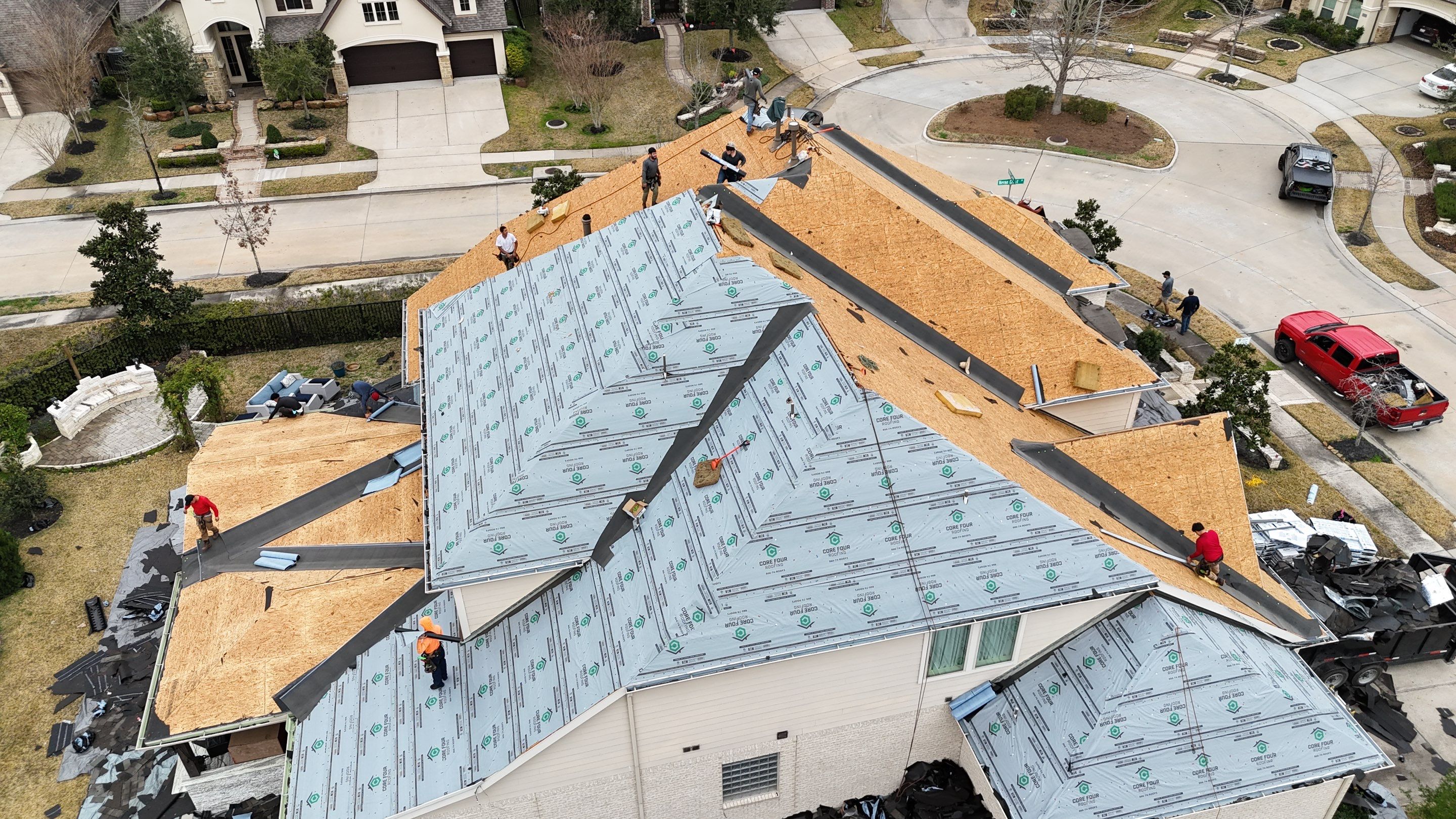 Roof Replacement in Cypress after Customer sustained Hail Damage! by Core Four Roofing
