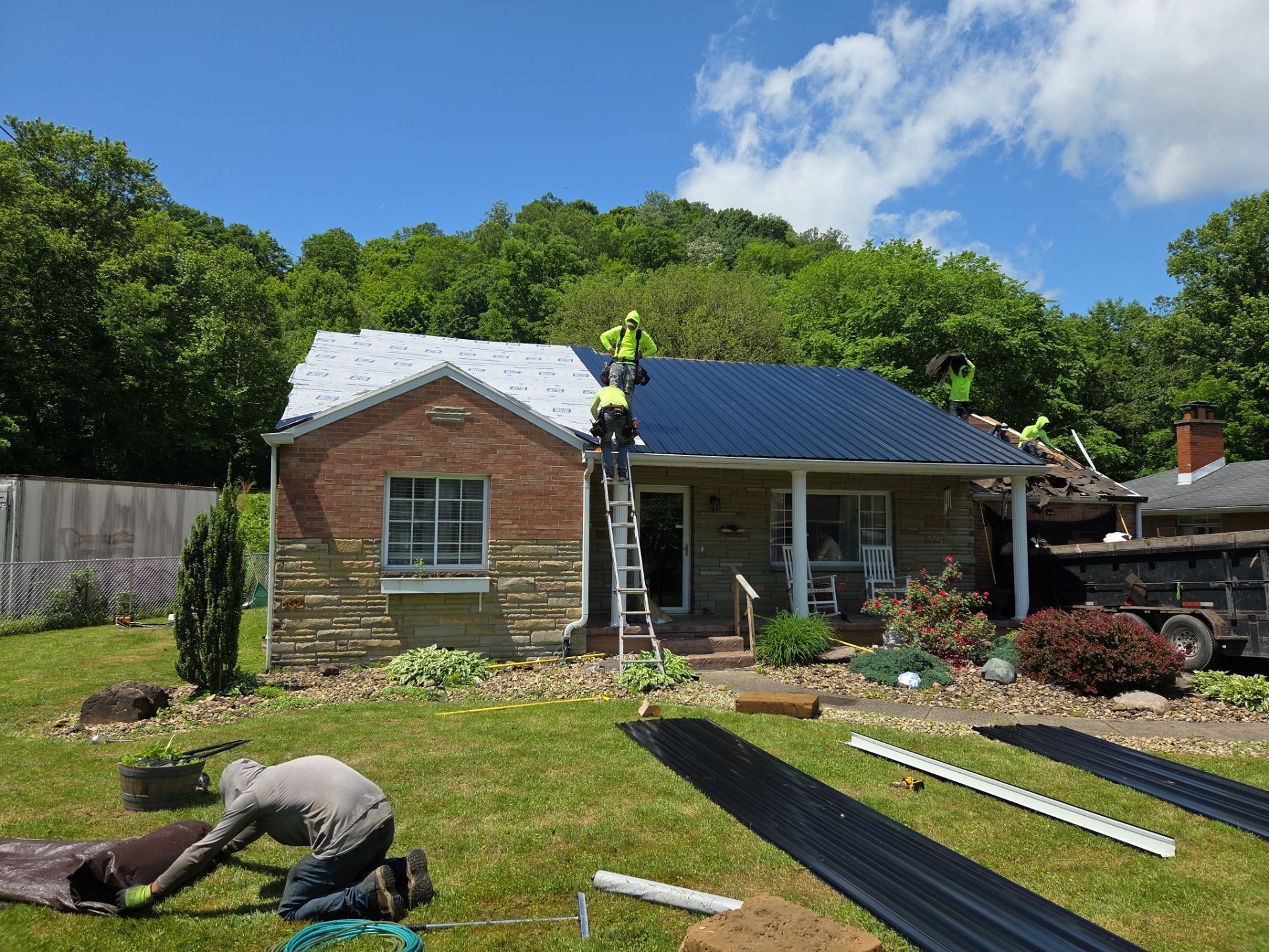 Residential Roofing Installation using Metal by Mr. Roofer
