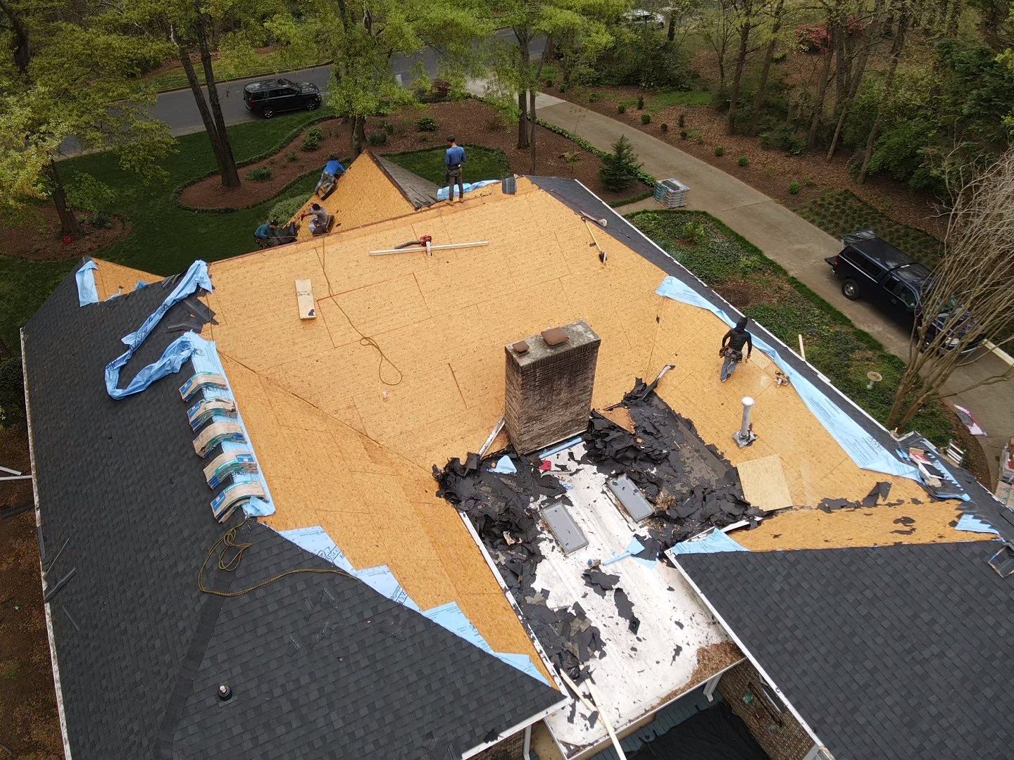 Spartanburg Residential Roof Replacement with Architectural Shingles and Skylights by Roofers LLC