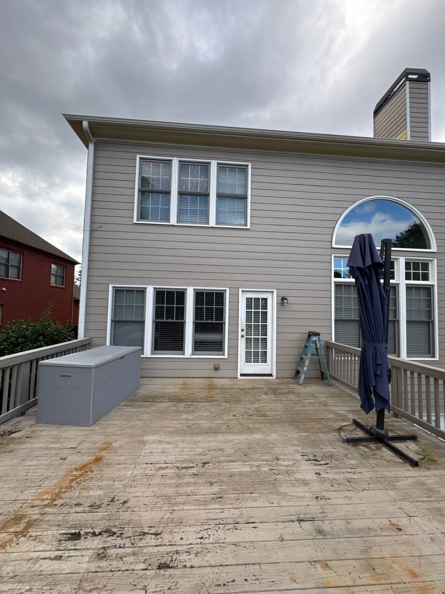 Custom Composite Deck and Covered Gabled Porch in Marietta by Swift Home Renovations