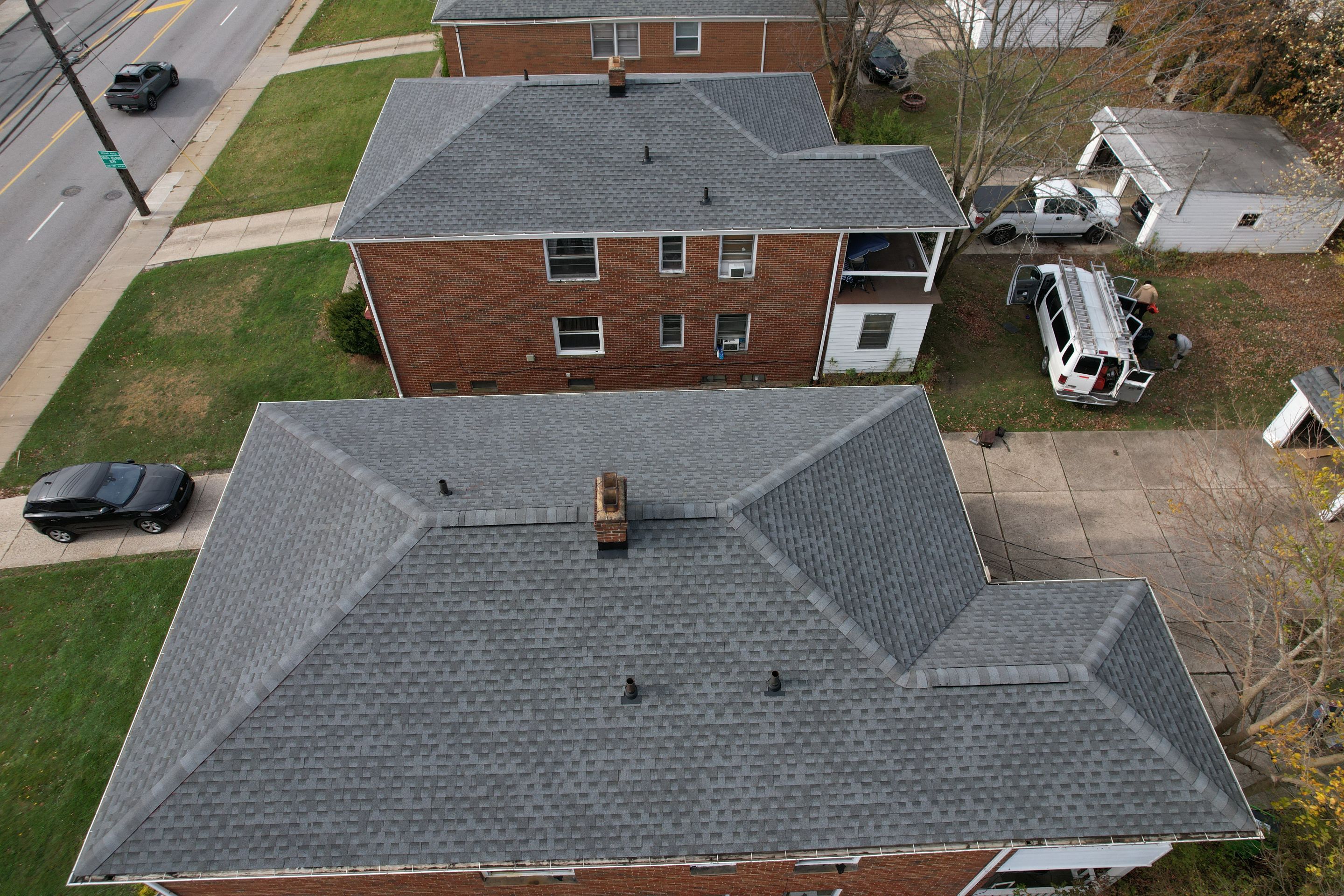 Twin South Euclid Duplex's - GAF Timberline HDZ Pewter Gray Roof Replacement by Atlas Roofing & Restoration