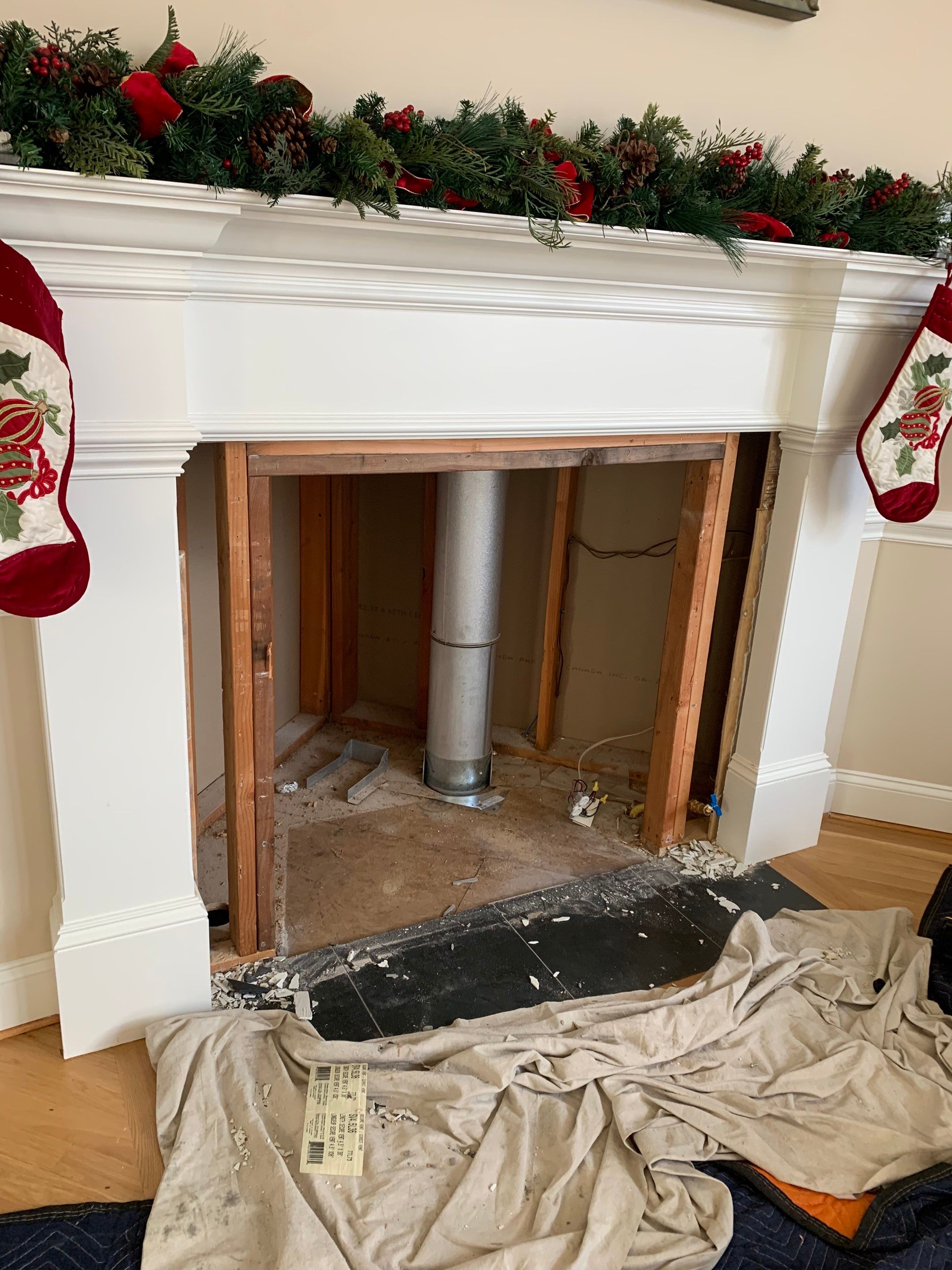New Gas Fireplace Installation  by Neighborhood Chimney Services 
