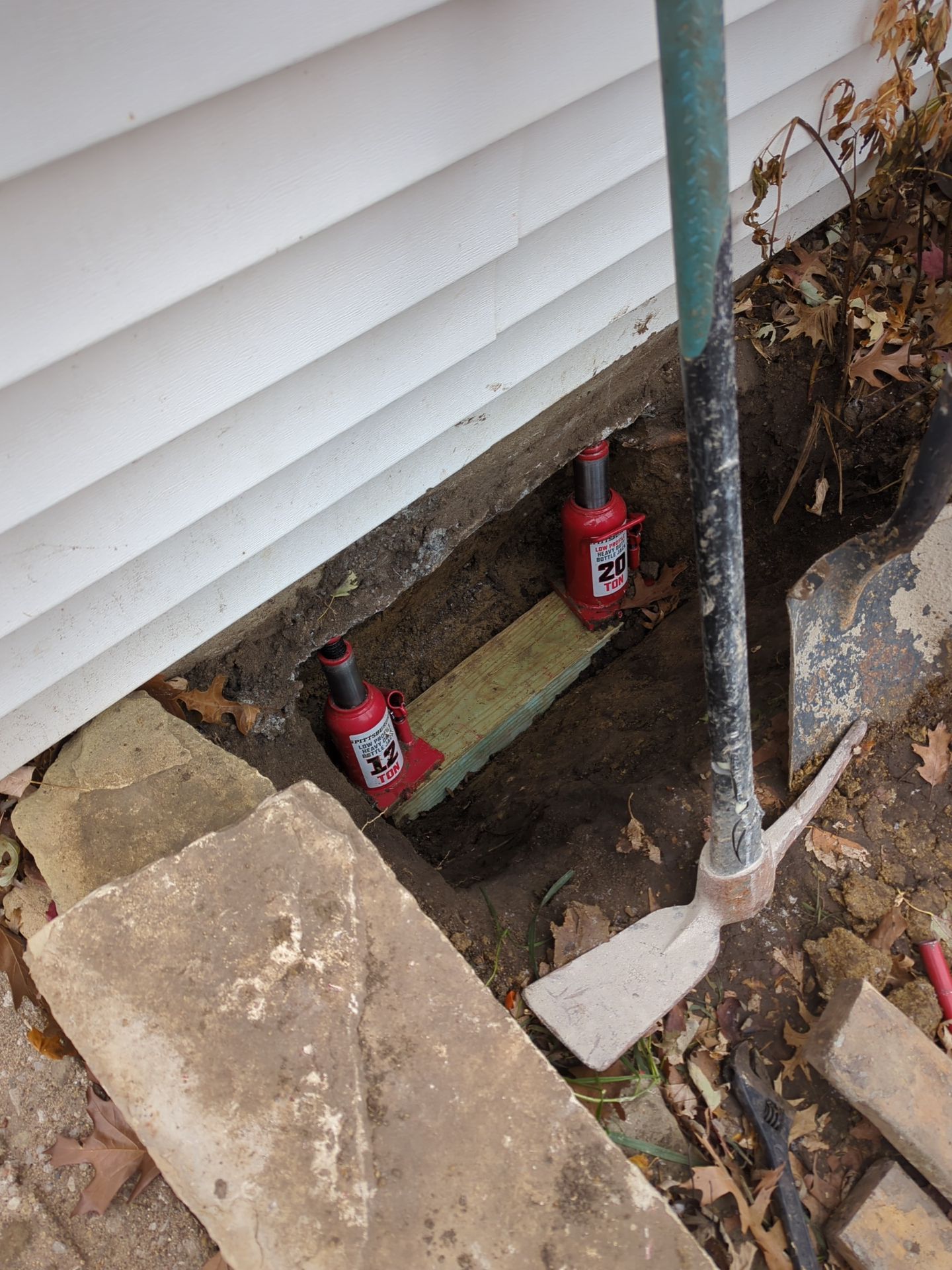 Concrete Raising using Polyfoam Injection and Bottle Jacks by ACE Waterproofing & Basement Solutions