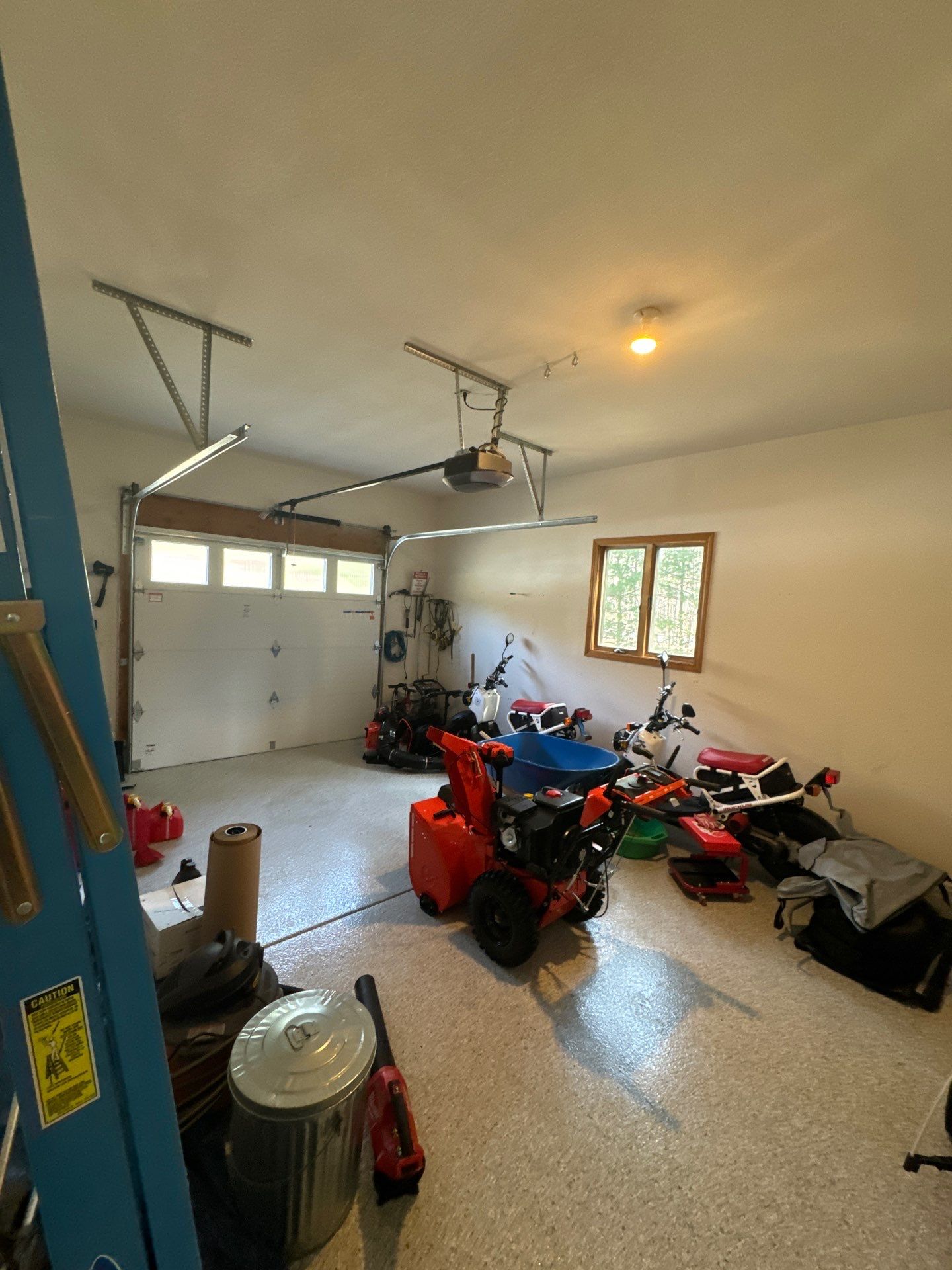 Garage dry wall repair/ re-texture, re-paint by Gordon Painting