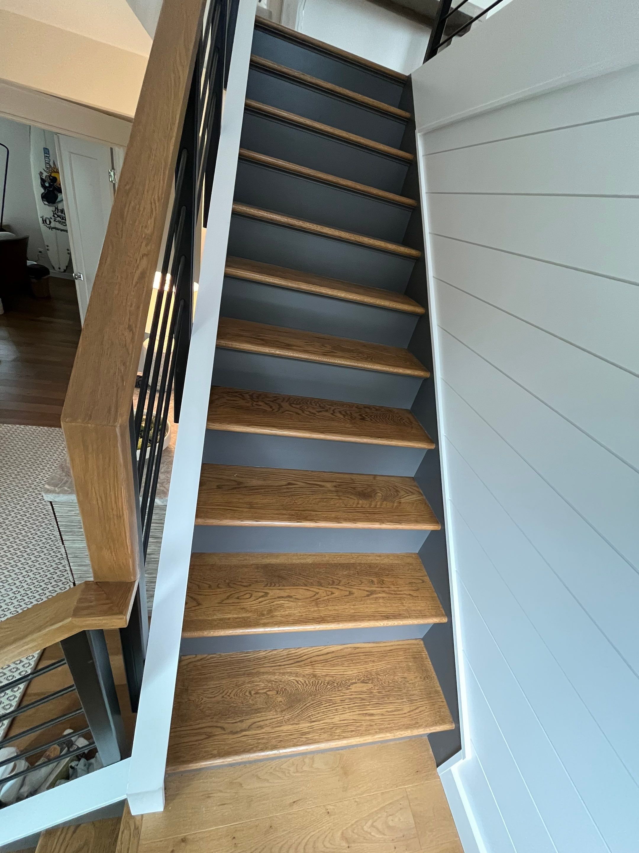 Shiplap Wall, Stairs Treads & Railings by FreshCoat Works LLC
