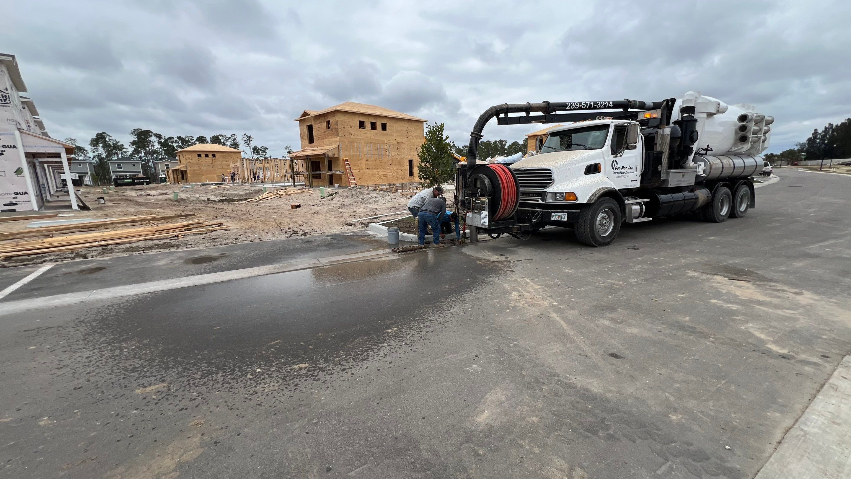 New Community Stormwater System Catch Basin Cleaning by Don Mar, Inc. Storm Water Solutions