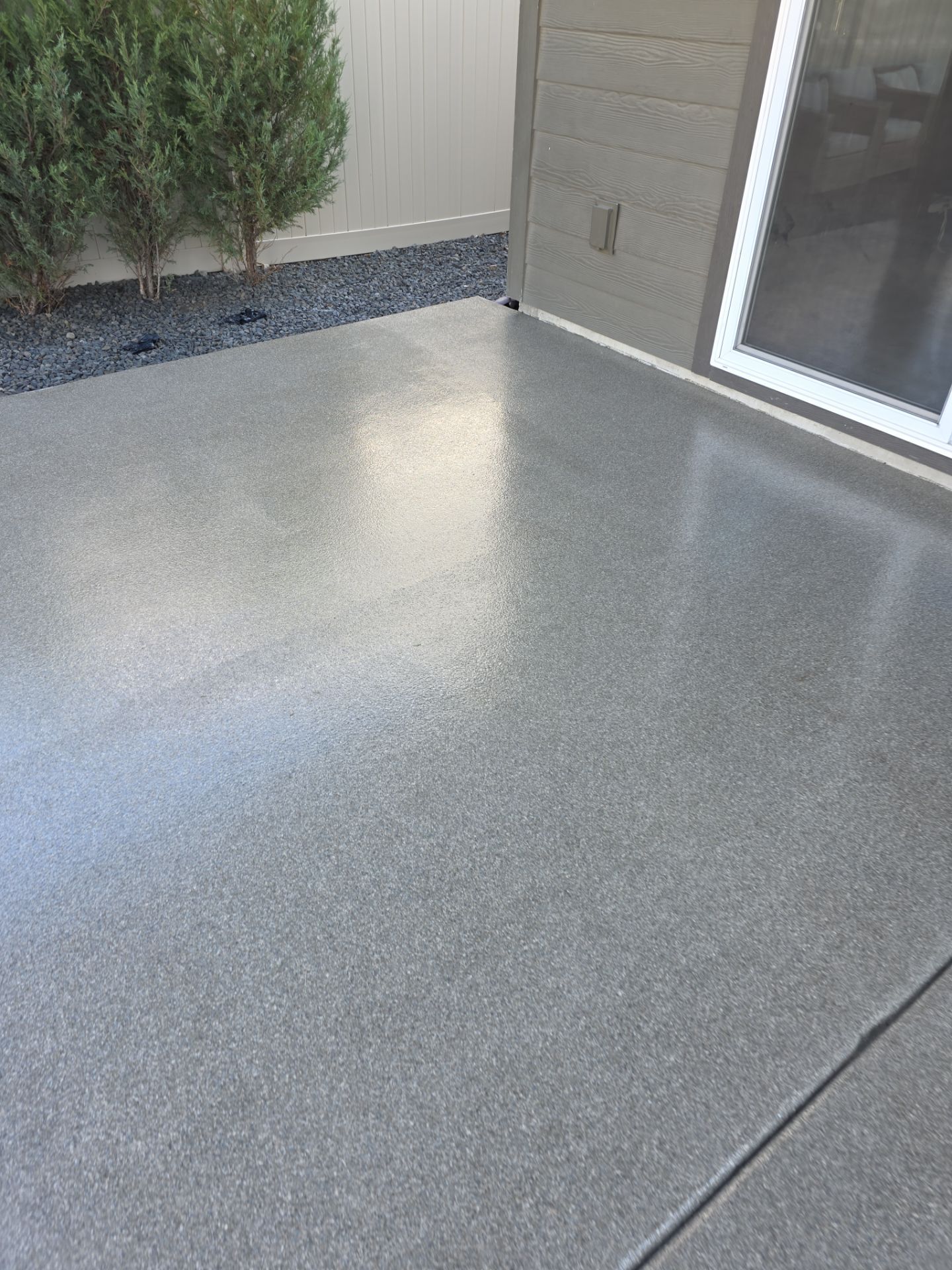 Patio Transformation using Trail Mix 1/8" Chip by Croc Coatings, LLC