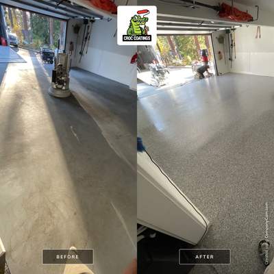 Garage Transformation using Slate Stone