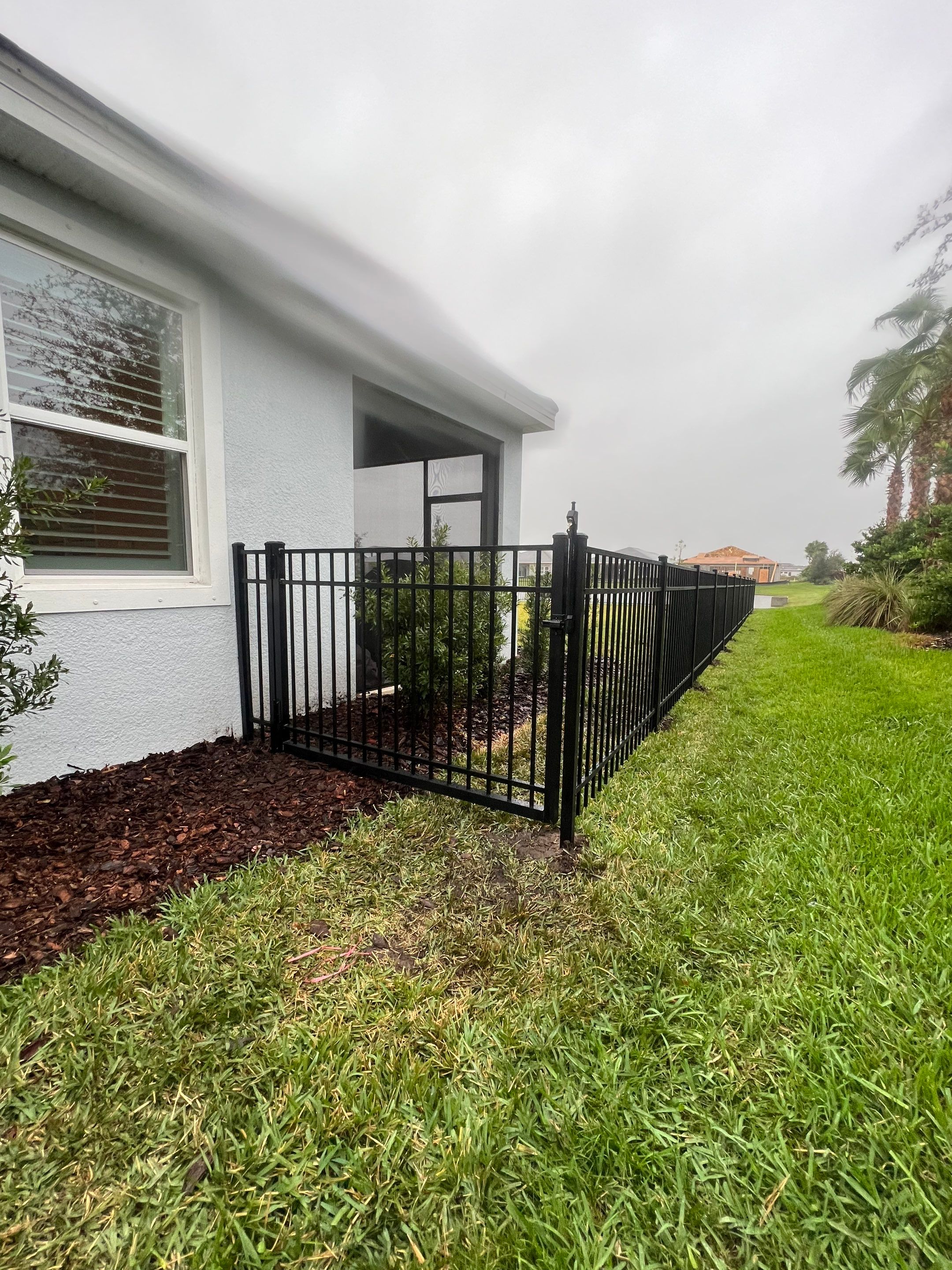 Aluminum Fence Installation using Black 3 Rail Aluminum Fence by Asap fence and gates, LLC