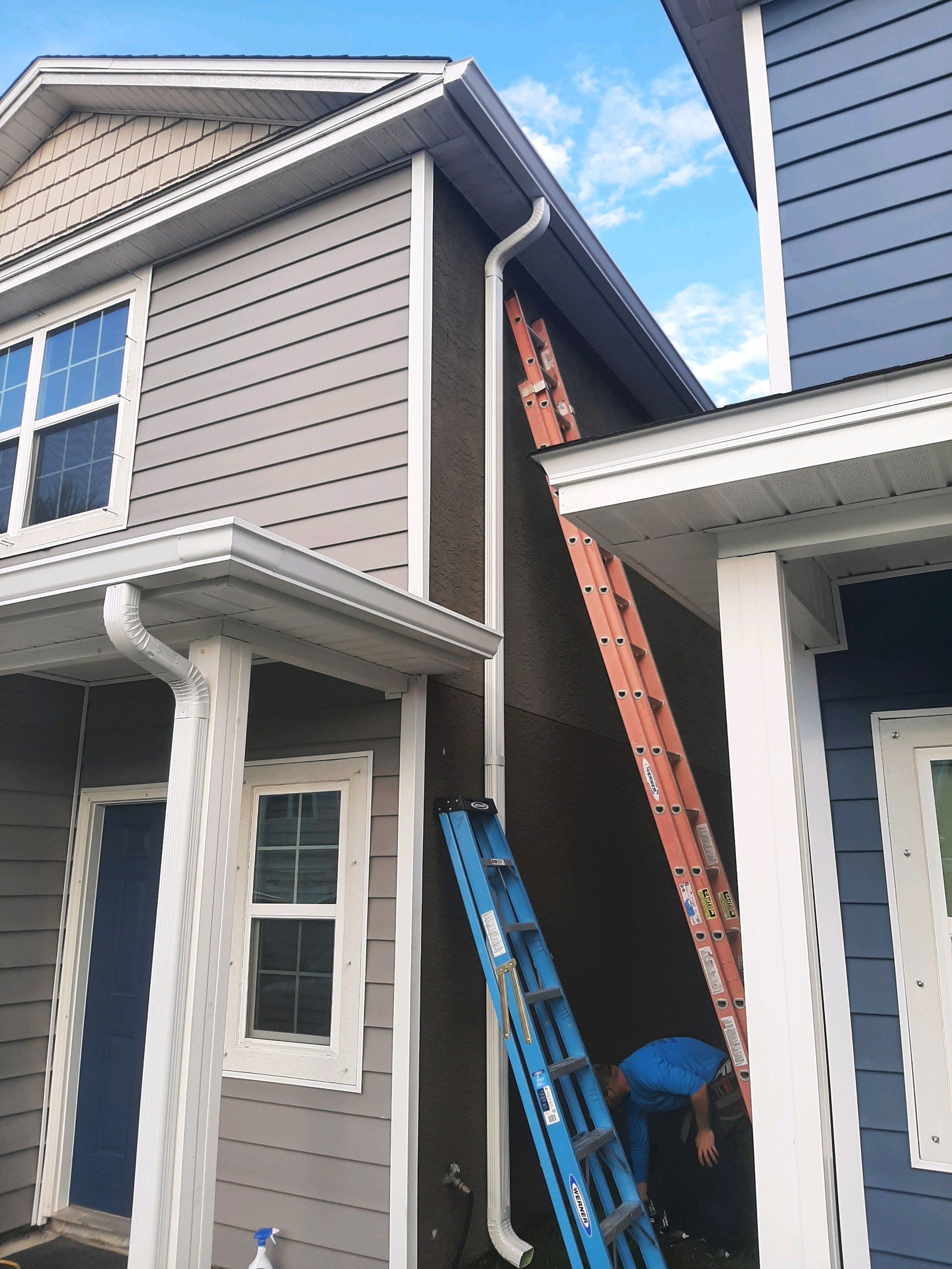 Seamless Gutter Installation using White K-Style Gutters by Gutter Professors