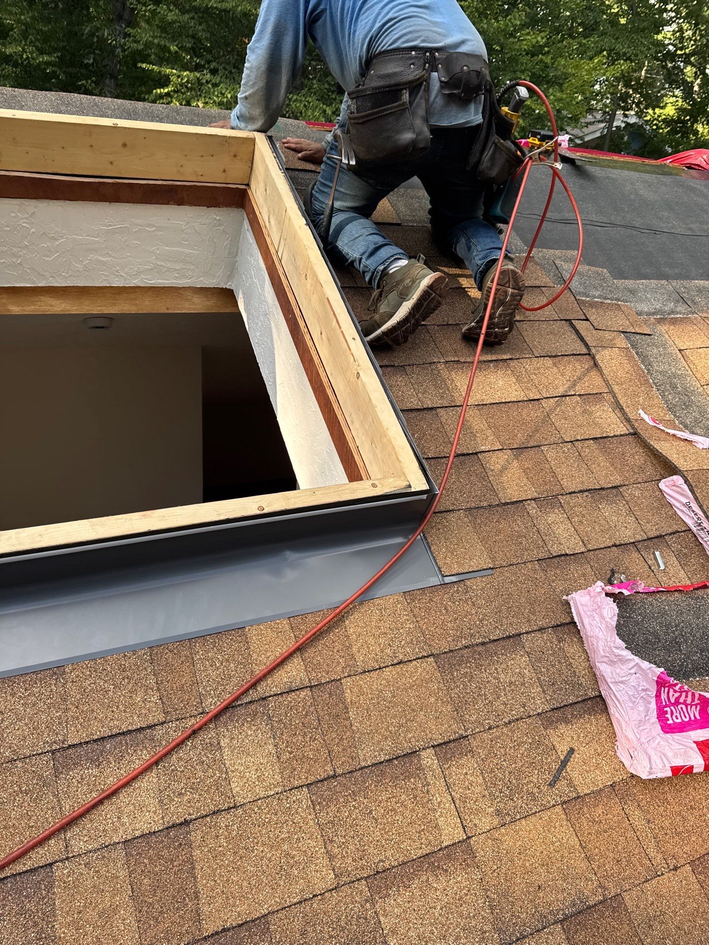 Roof Replacement & Skylight Installation in Bedford, MA by Mighty Dog Roofing of Greater Middlesex County
