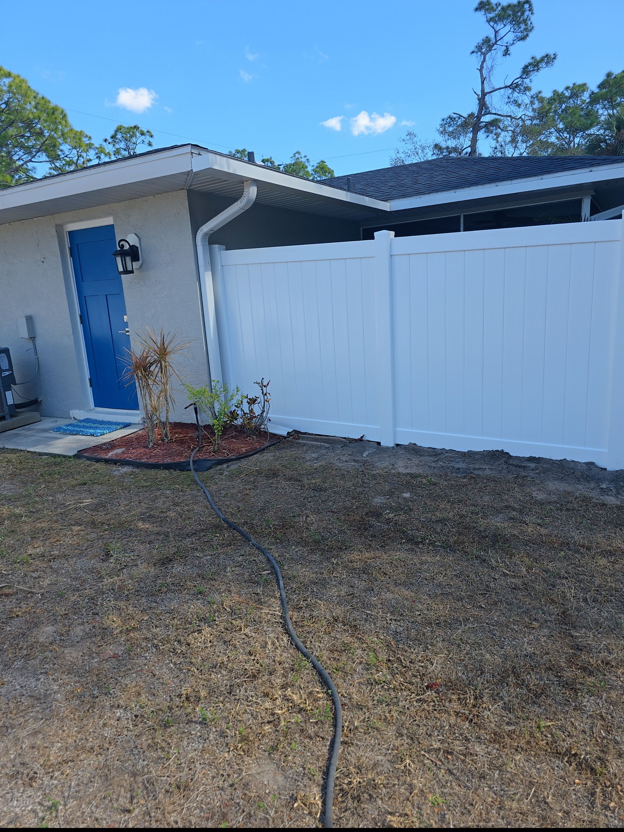 Vinyl Fence with Post Inserts in North Port by True Fence LLC