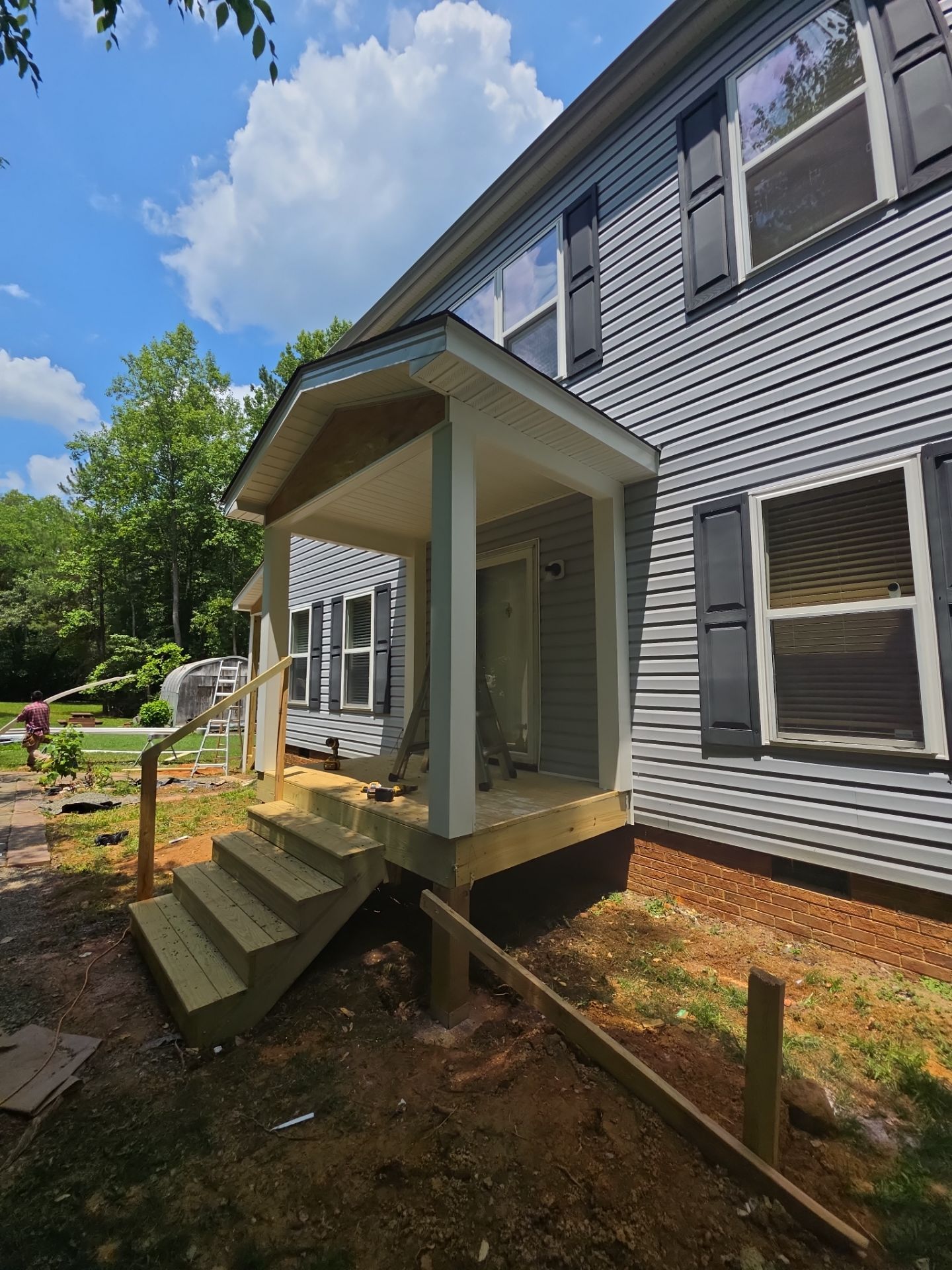 Screen Porch and Matching Front Entry Addition in Chapel Hill by The Remodeling Company
