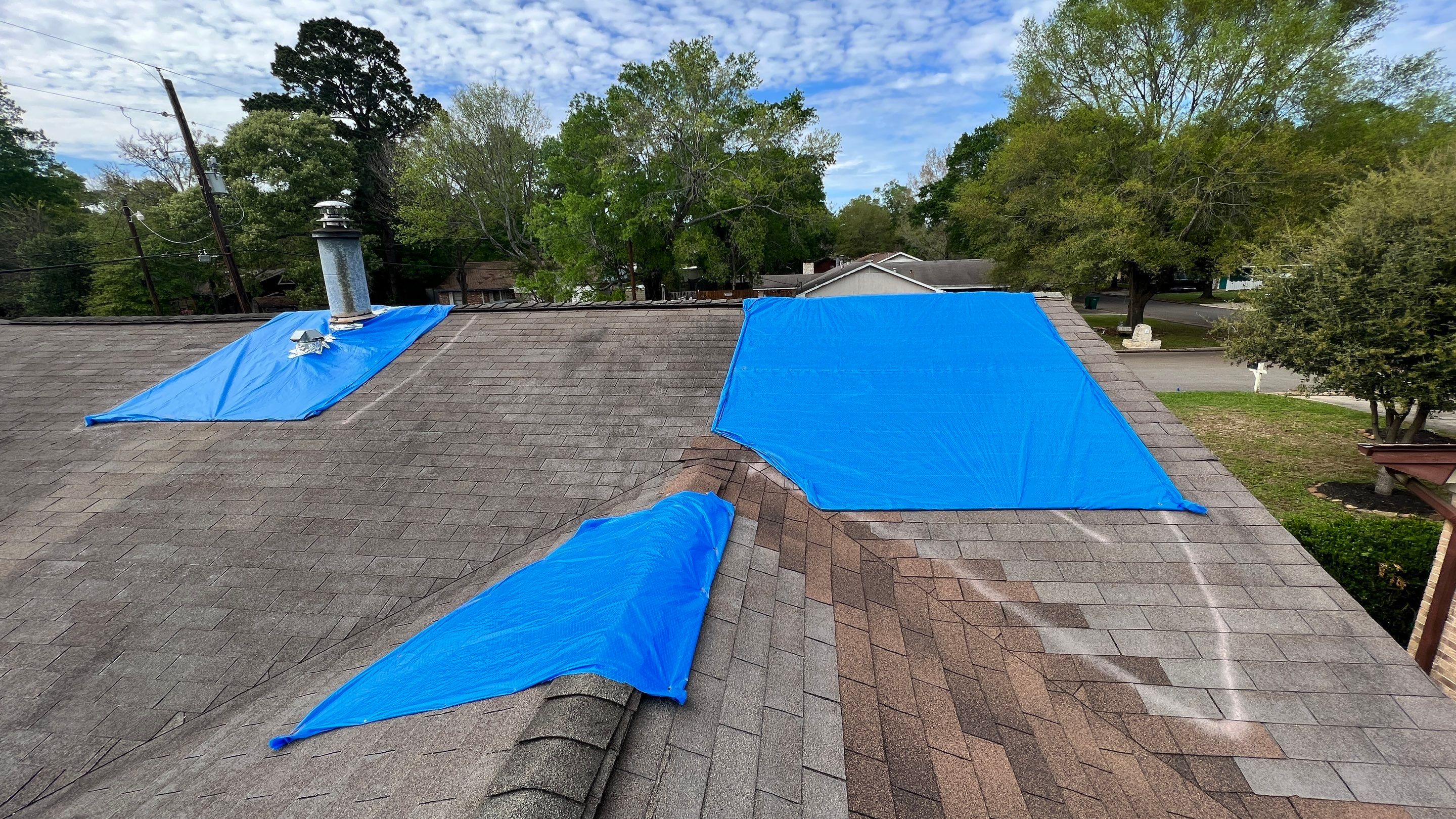 Full Roof Replacement on Brick Ranch — Conroe, TX by PL Roofing & SB Roofing, LLC.