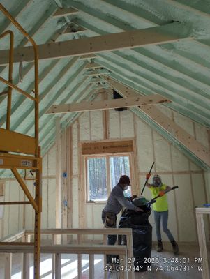 New Construction using Closed Cell Spray Foam and Open Cell Spray Foam