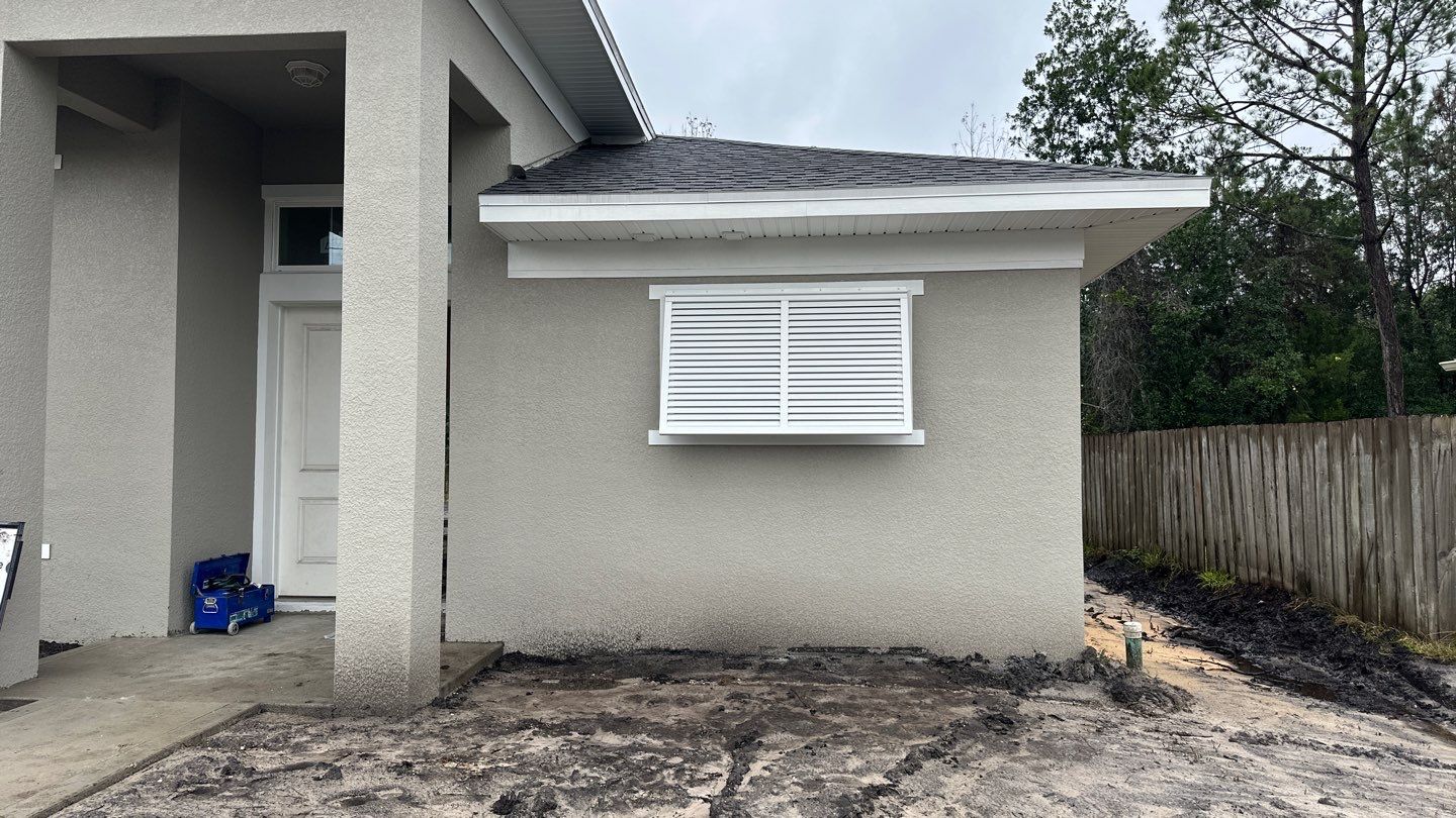 Bahama Shutter in Signal White  by Smart Guard Shutters
