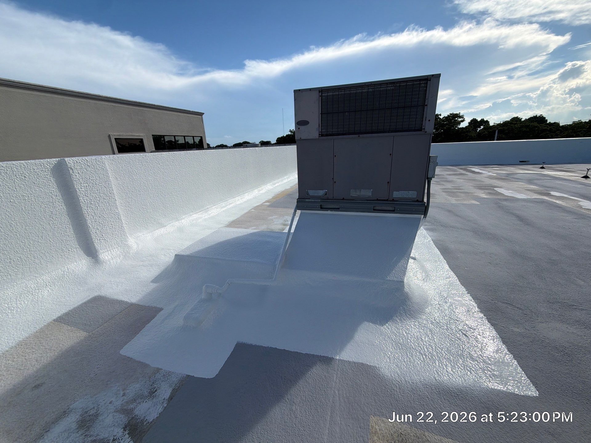 Commercial Flat Roof Restoration and Elastomeric Waterproofing in Delray Beach by Roof King LLC