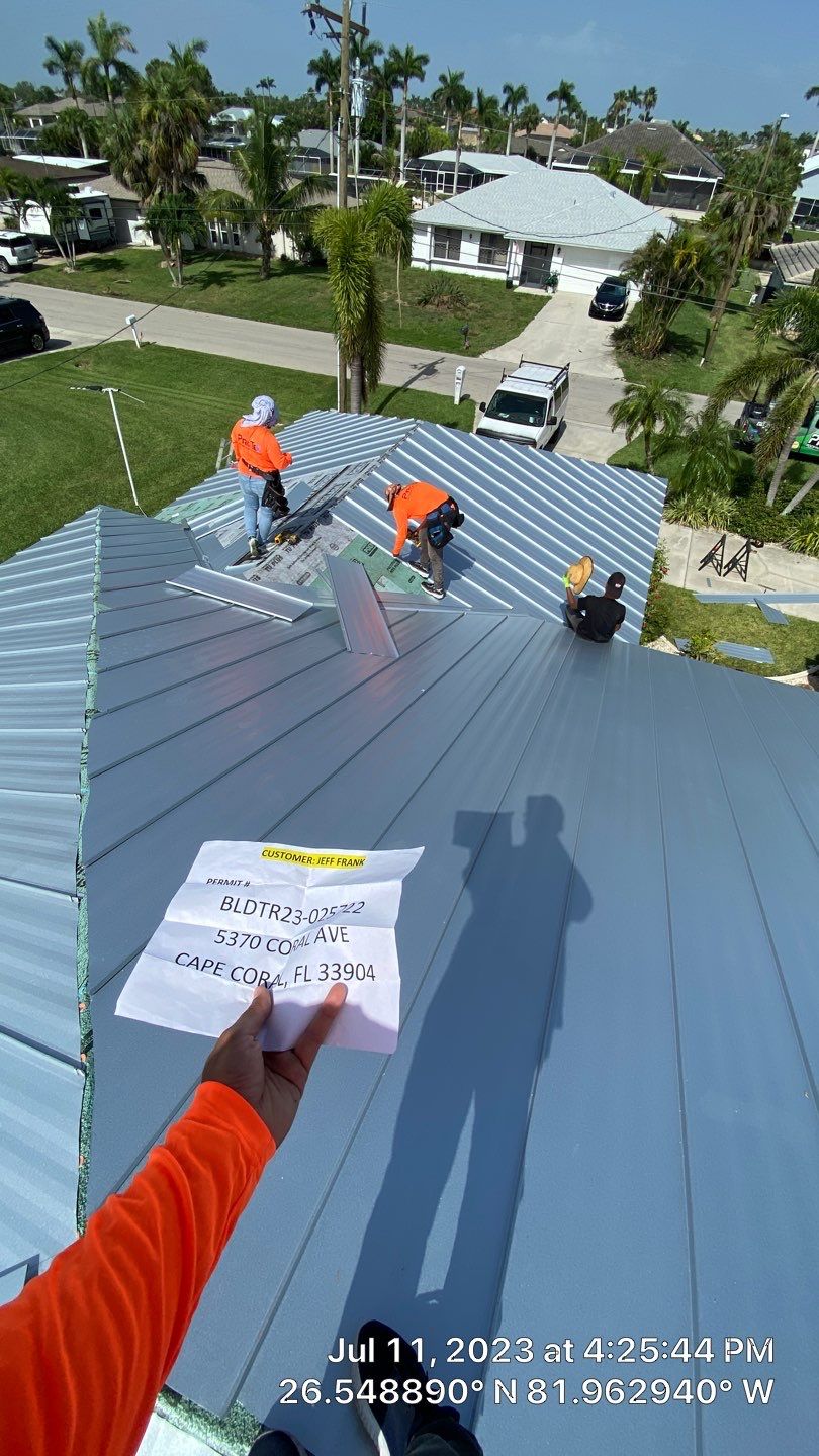 Residential Roofing Installation using Standing Seam Metal by Protek Roofing Heating Air & Solar