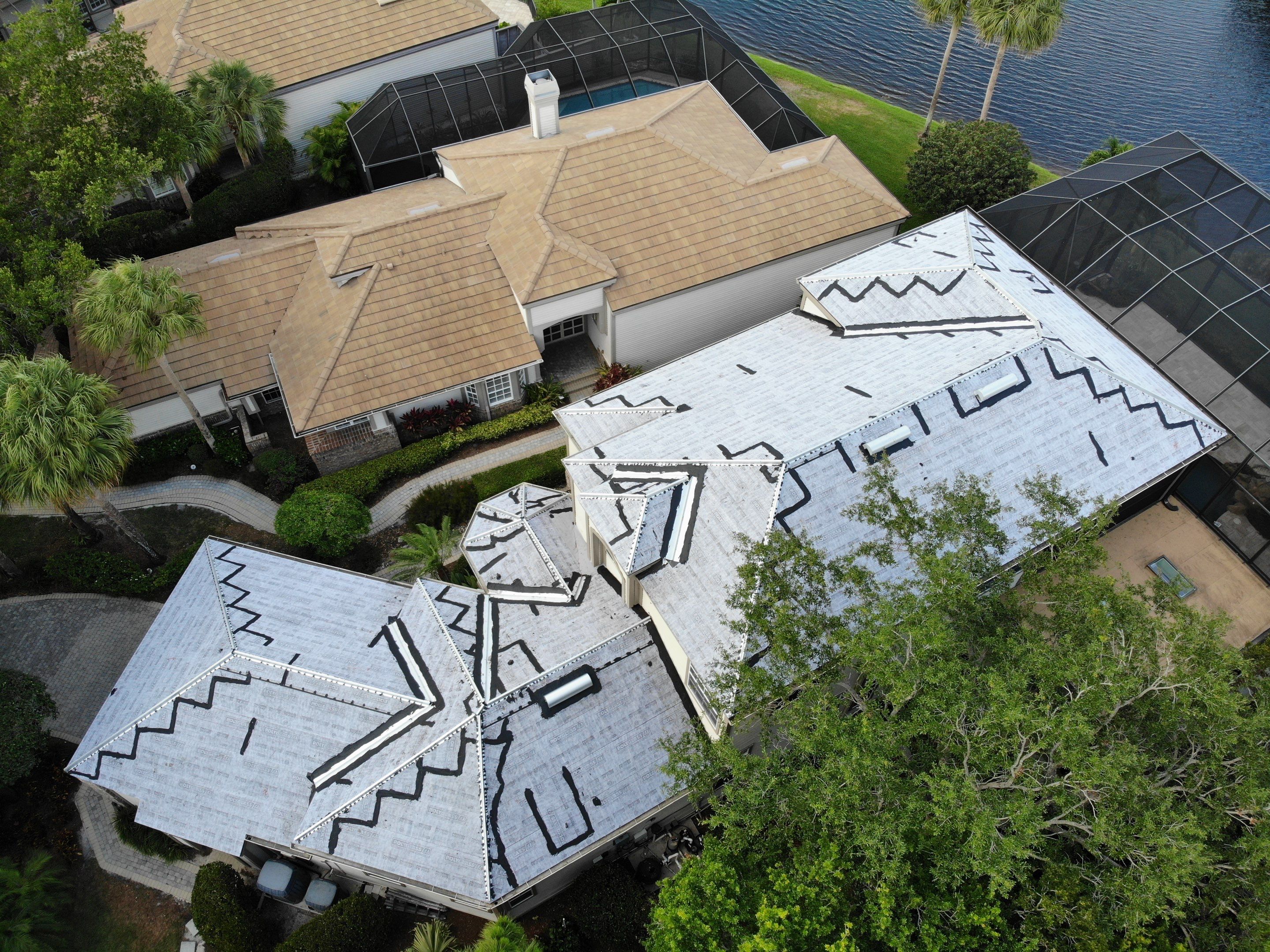 Residential Roofing Installation using Concrete Tile in Bonita Bay Community by International Roofing