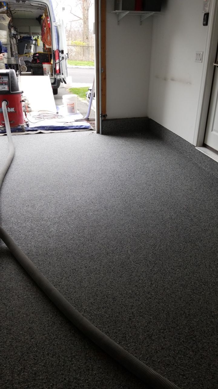 Garage Floor Coating using Penntek in Nightfall by Spectrum Painting, LLC