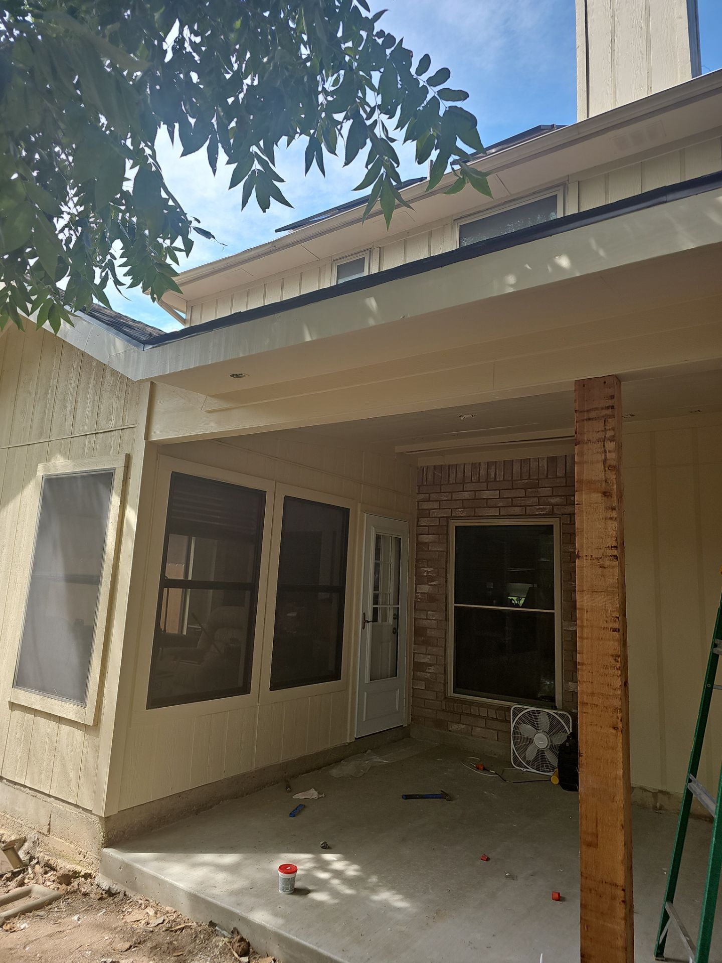 Beautiful New Covered Patio by DeZign Roofing & Exteriors