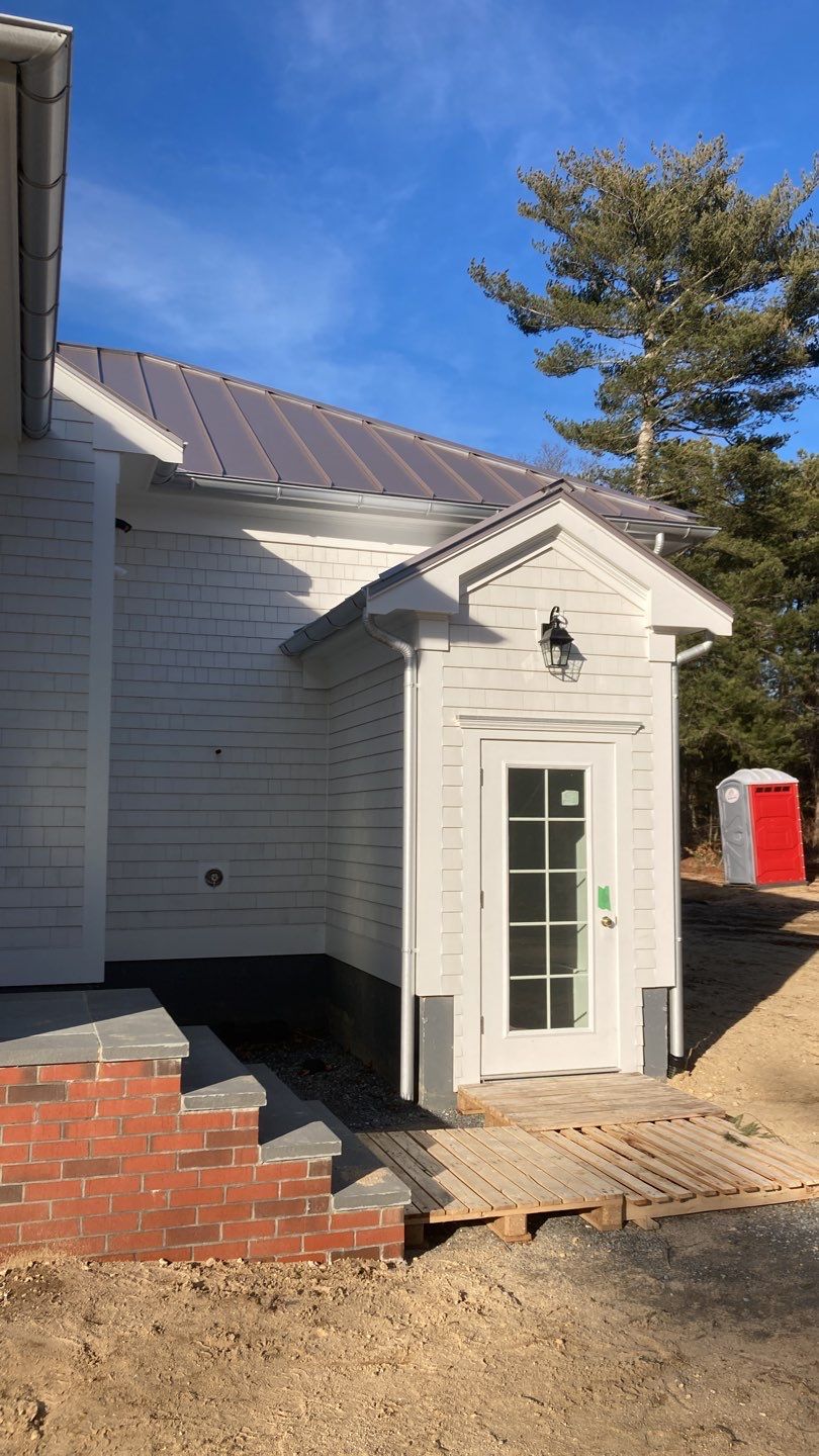 Waquoit, MA Gutter Installation using 6" Half Round Galvalume Gutter by Gutter Pro Enterprises