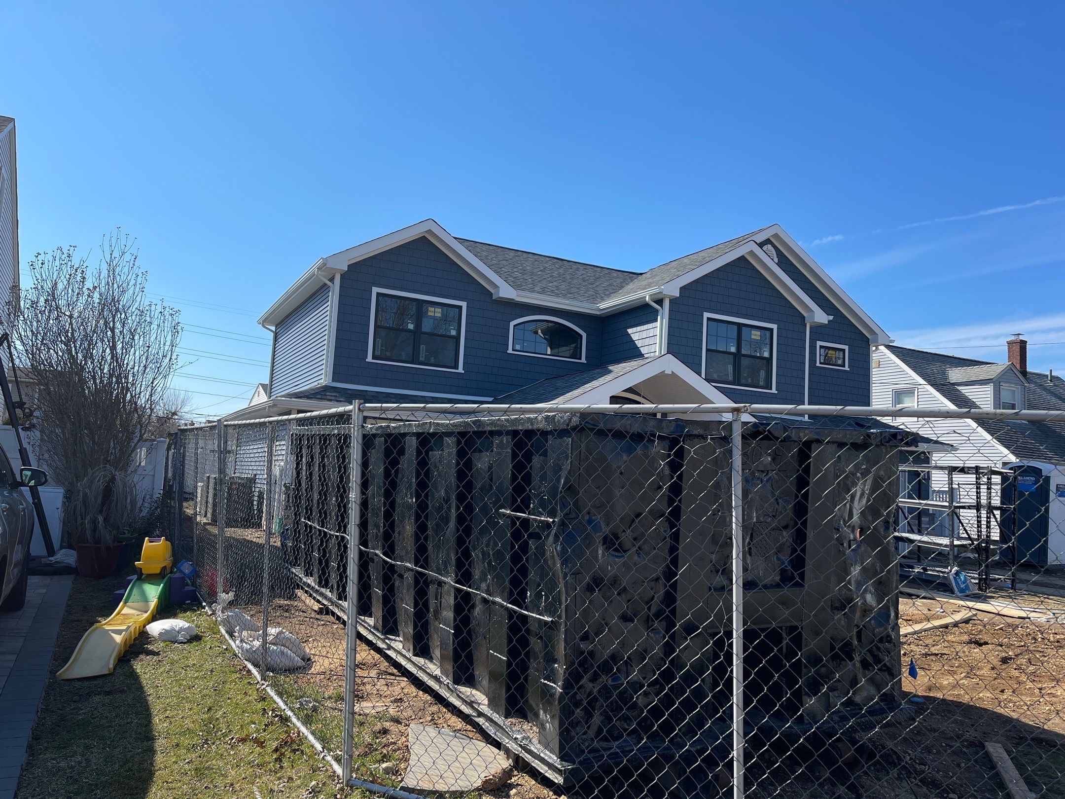 Full House Installation 5" white seamless gutters 2x3 leaders by Above All Gutters 