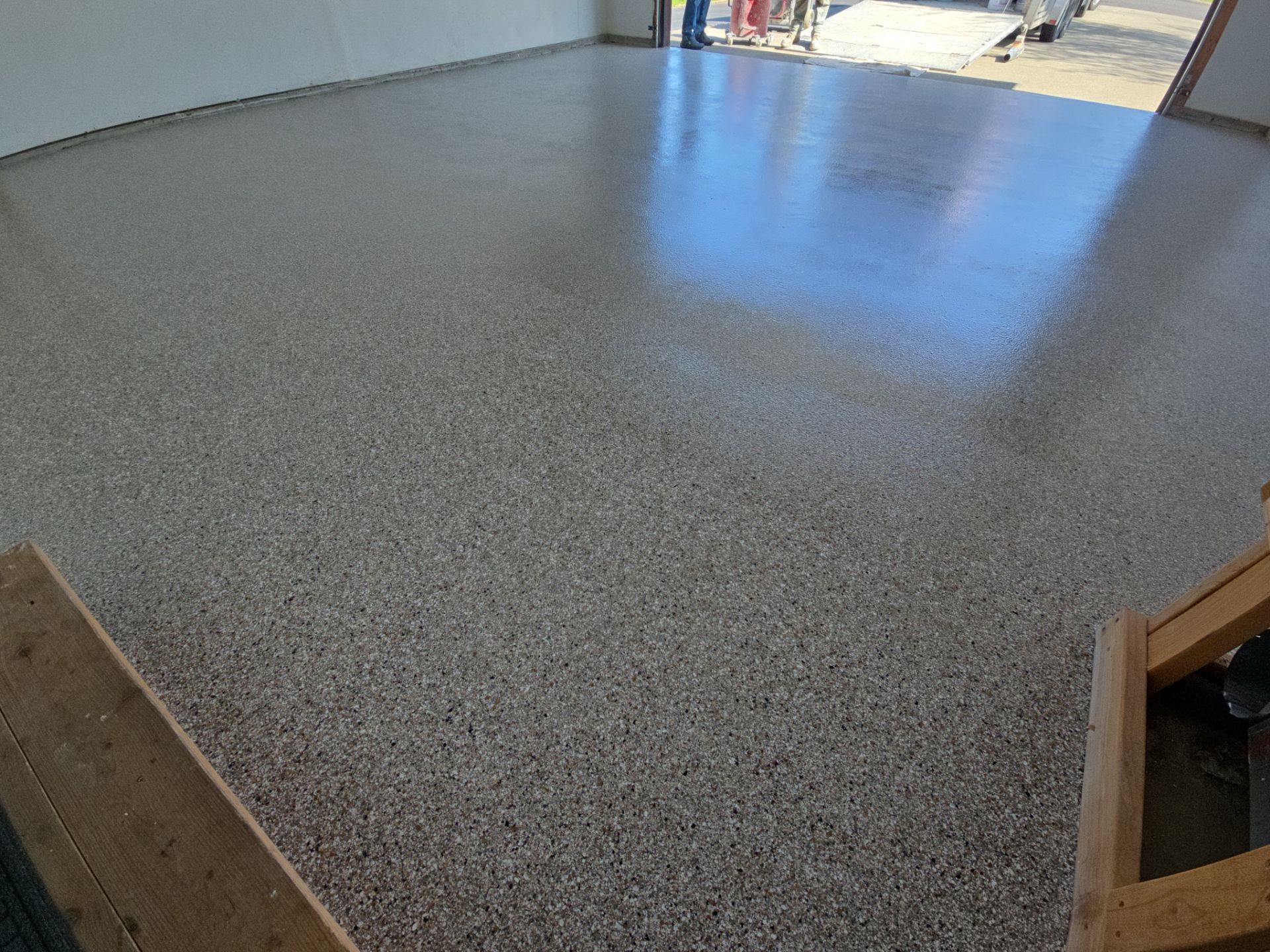 Garage Transformation using Claystone Hybrid by Croc Coatings, LLC
