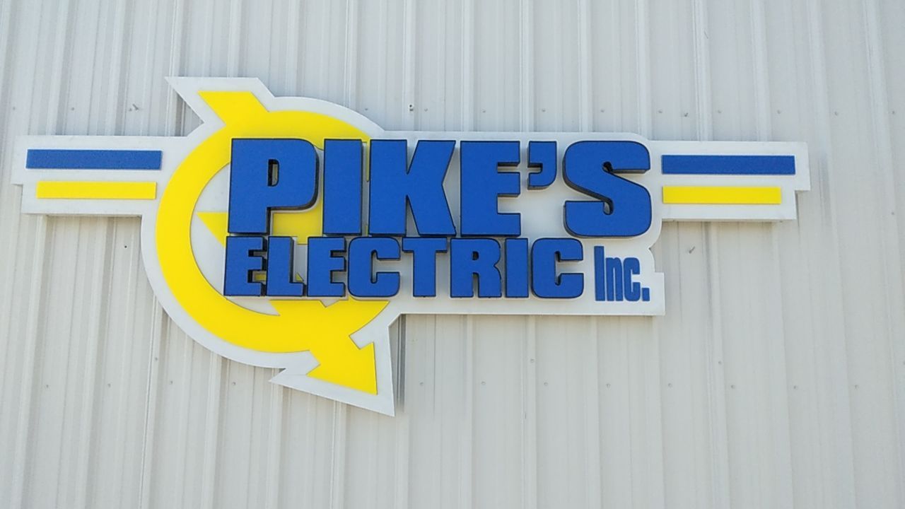 Channel Letters on Backer for Pike's Electric by SignCrafters