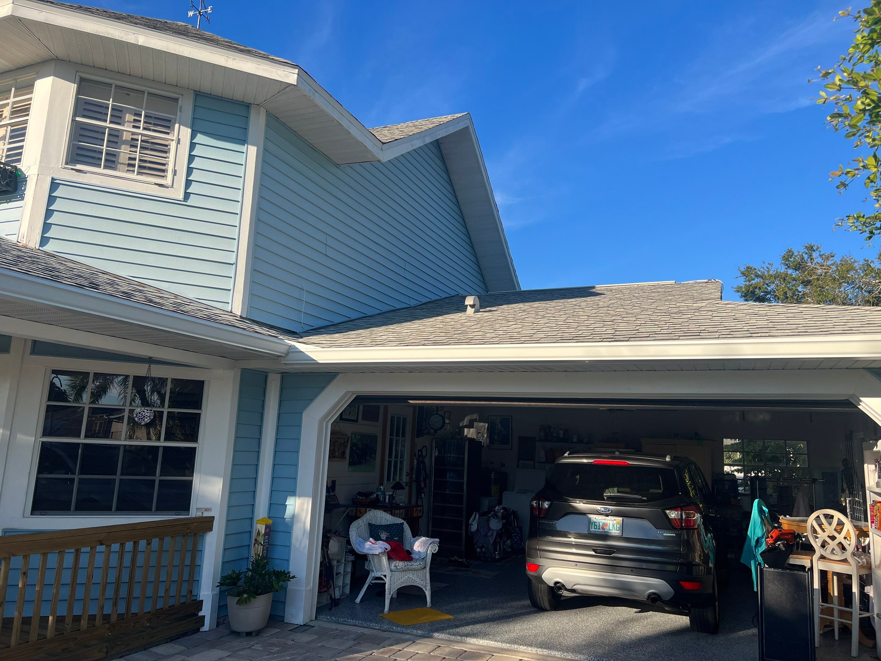 Splash Guard Gutters and 6-Inch Gutter installation in Fort Myers FL by Gutter Professors