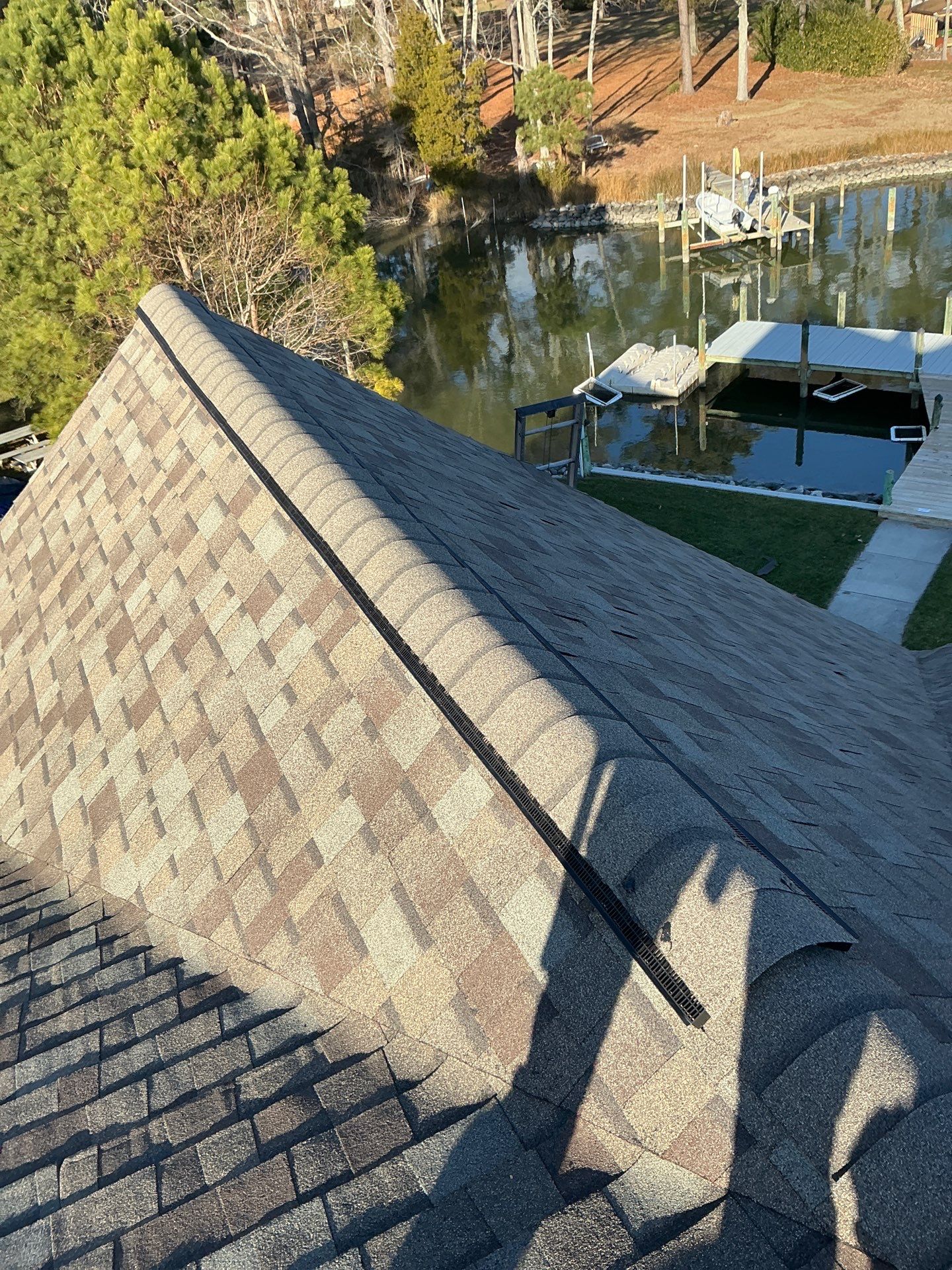 Waterfront Roof Replacement in White Stone, VA by Cade Construction