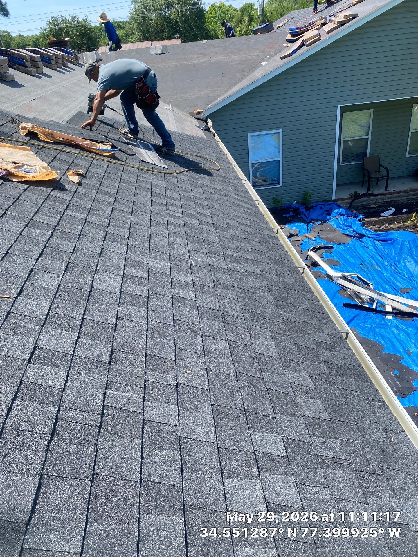 Fortified Roof Replacement in Sneads Ferry, NC using Certainteed Landmark Max Def Charcoal Black by RGR Construction and Roofing, LLC