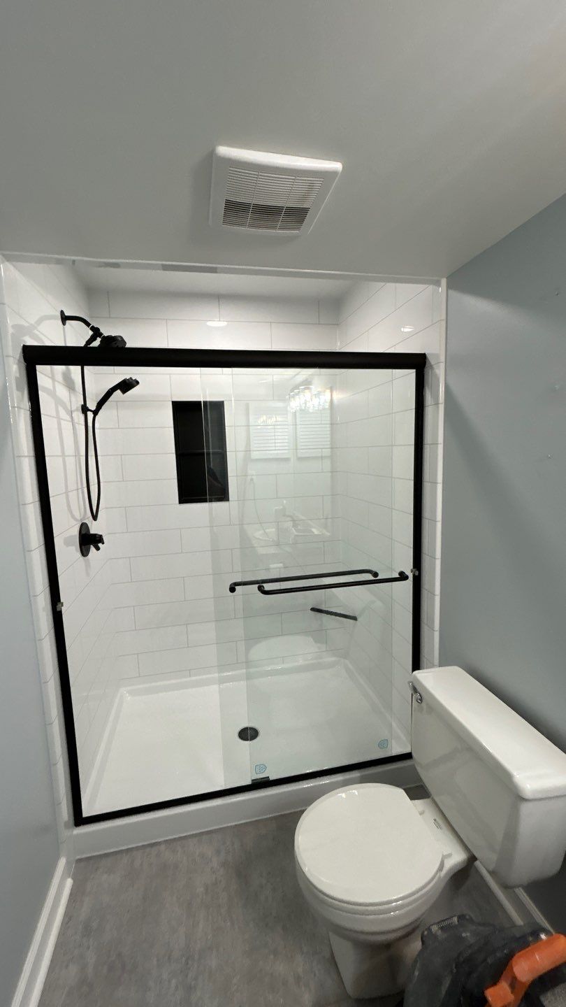From Stall to Walk-In Shower by BathPlanet SW Virginia