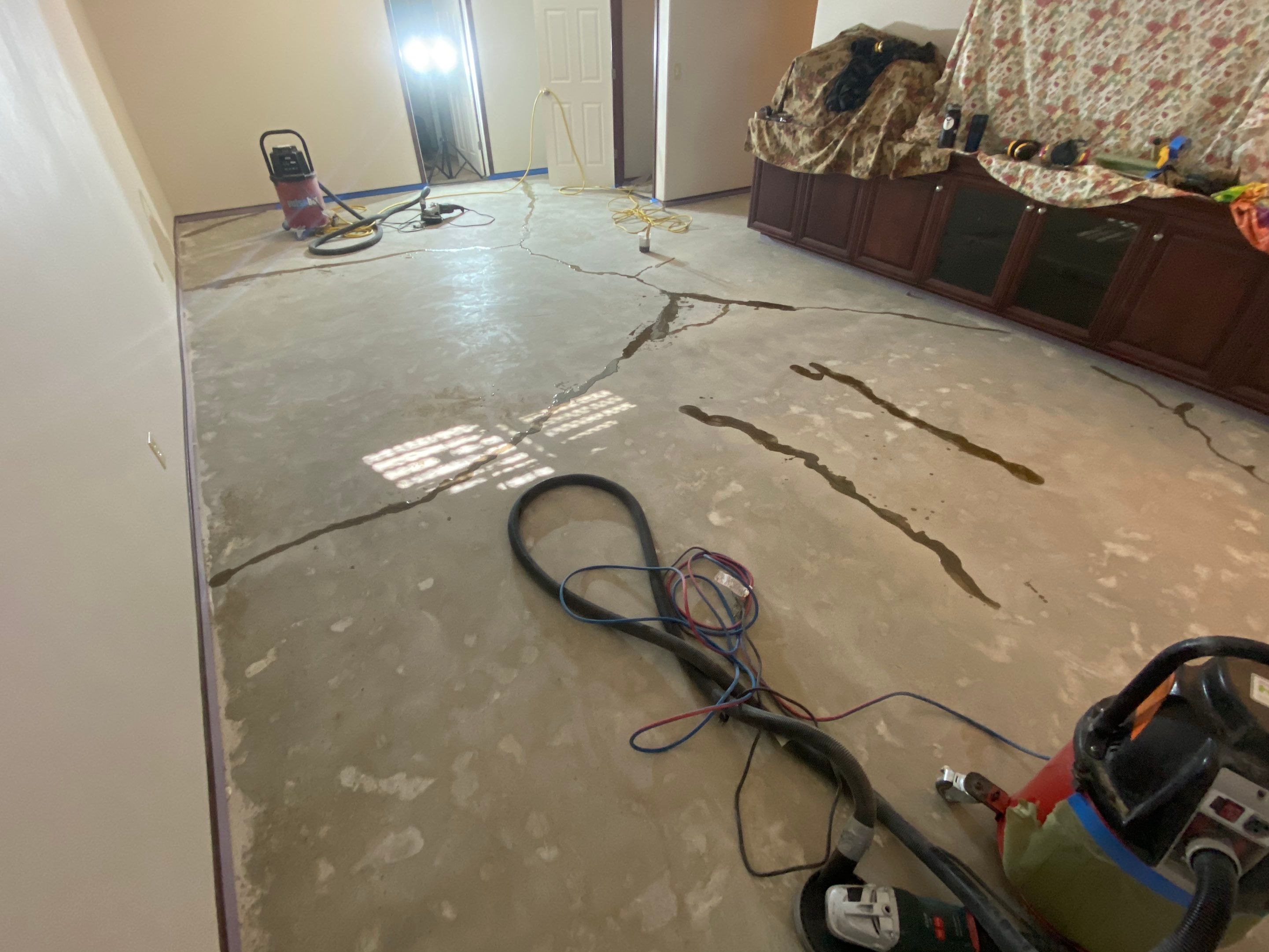 Basement Transformation using Ash Colorway by Croc Coatings, LLC