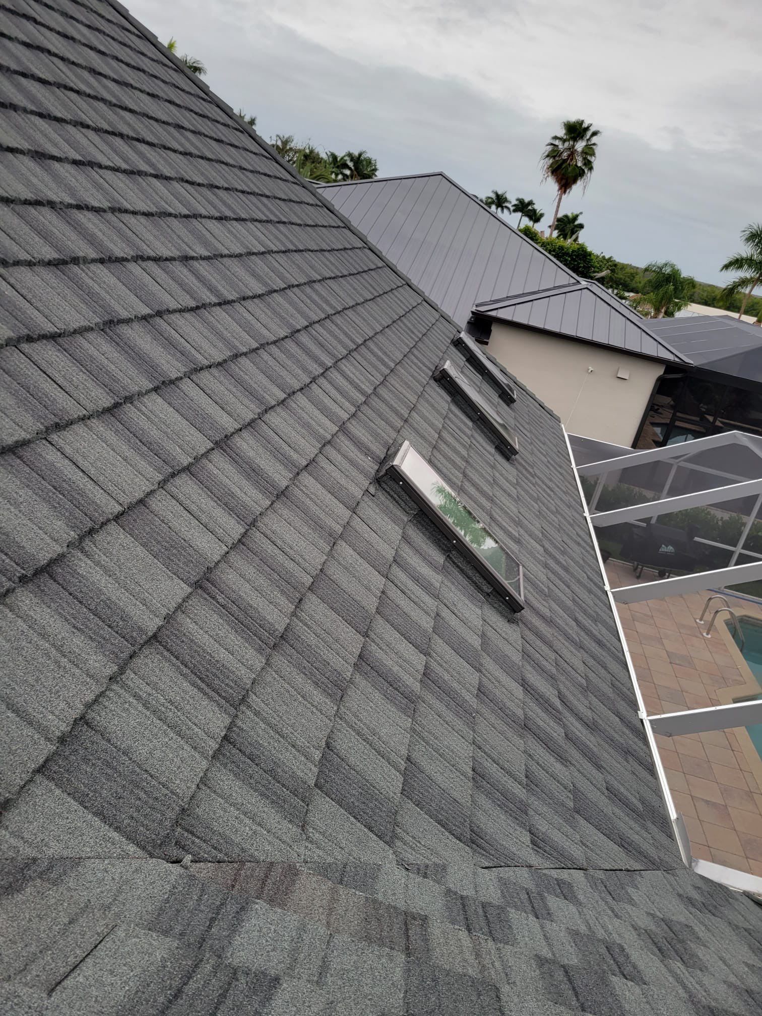 SW Cape Coral Stone Coated Steel Roof Installation by Four Peaks Roofing