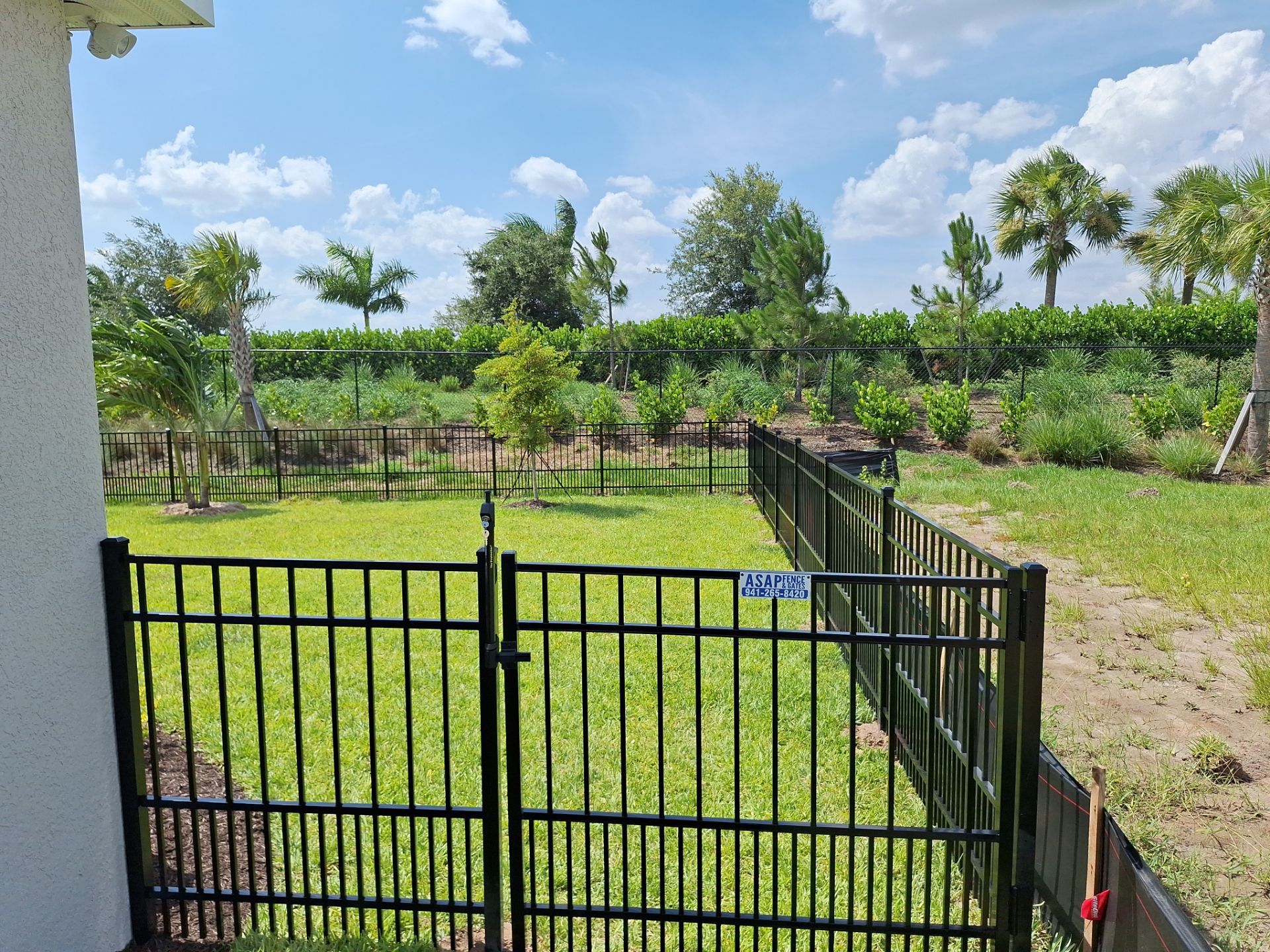 Aluminum Fence Installation using Black 3 Rail Aluminum Fence by Asap fence and gates, LLC