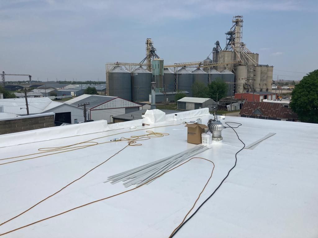 Recover of a downtown building  by Grell Roofing, LLC